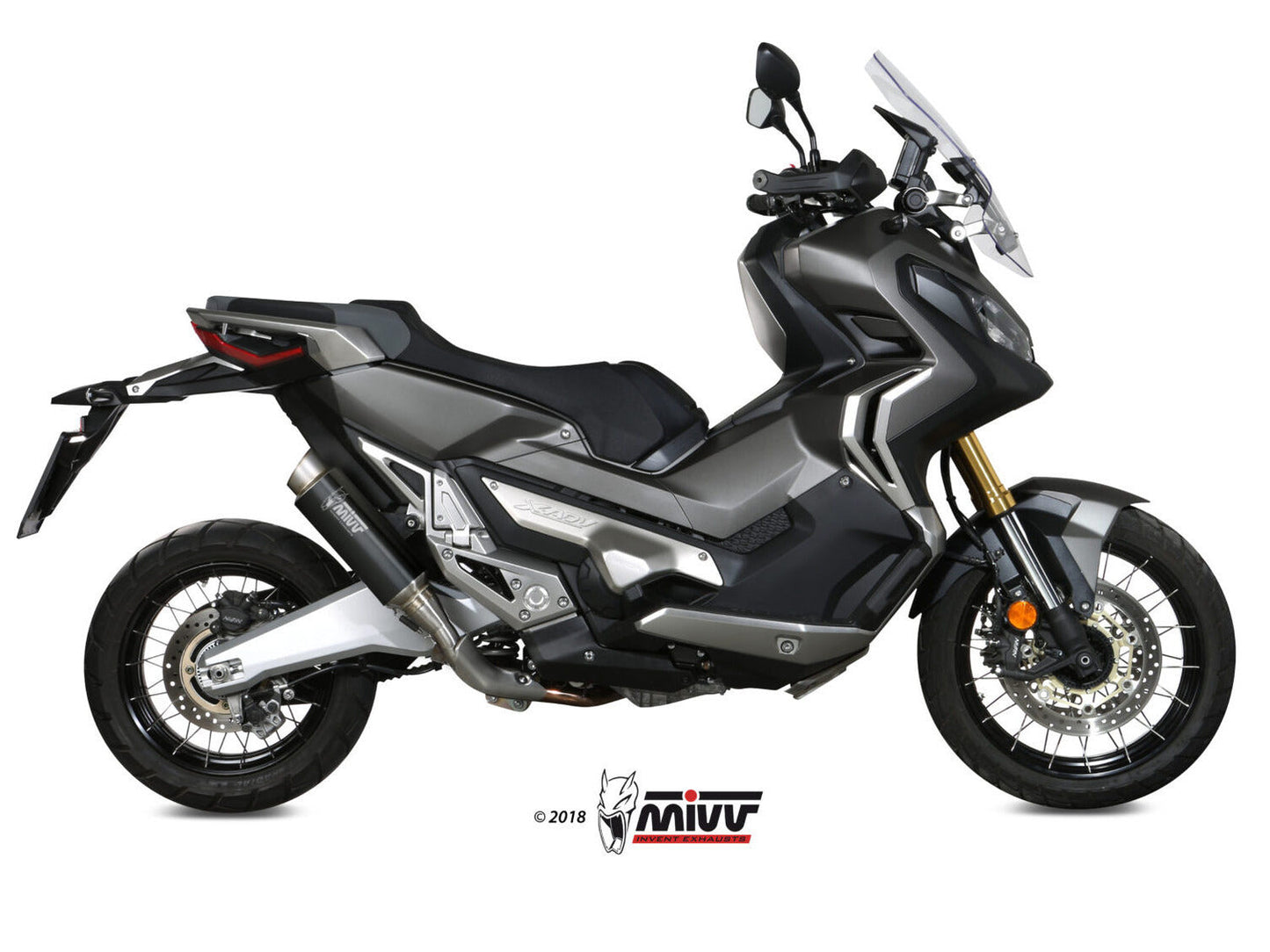 MIVV H.066 HONDA X-ADV 750 ( 2017+ ) Slip On Exhaust "GP PRO" (black; approved) – Accessories in the 2WheelsHero Motorcycle Aftermarket Accessories and Parts Online Shop