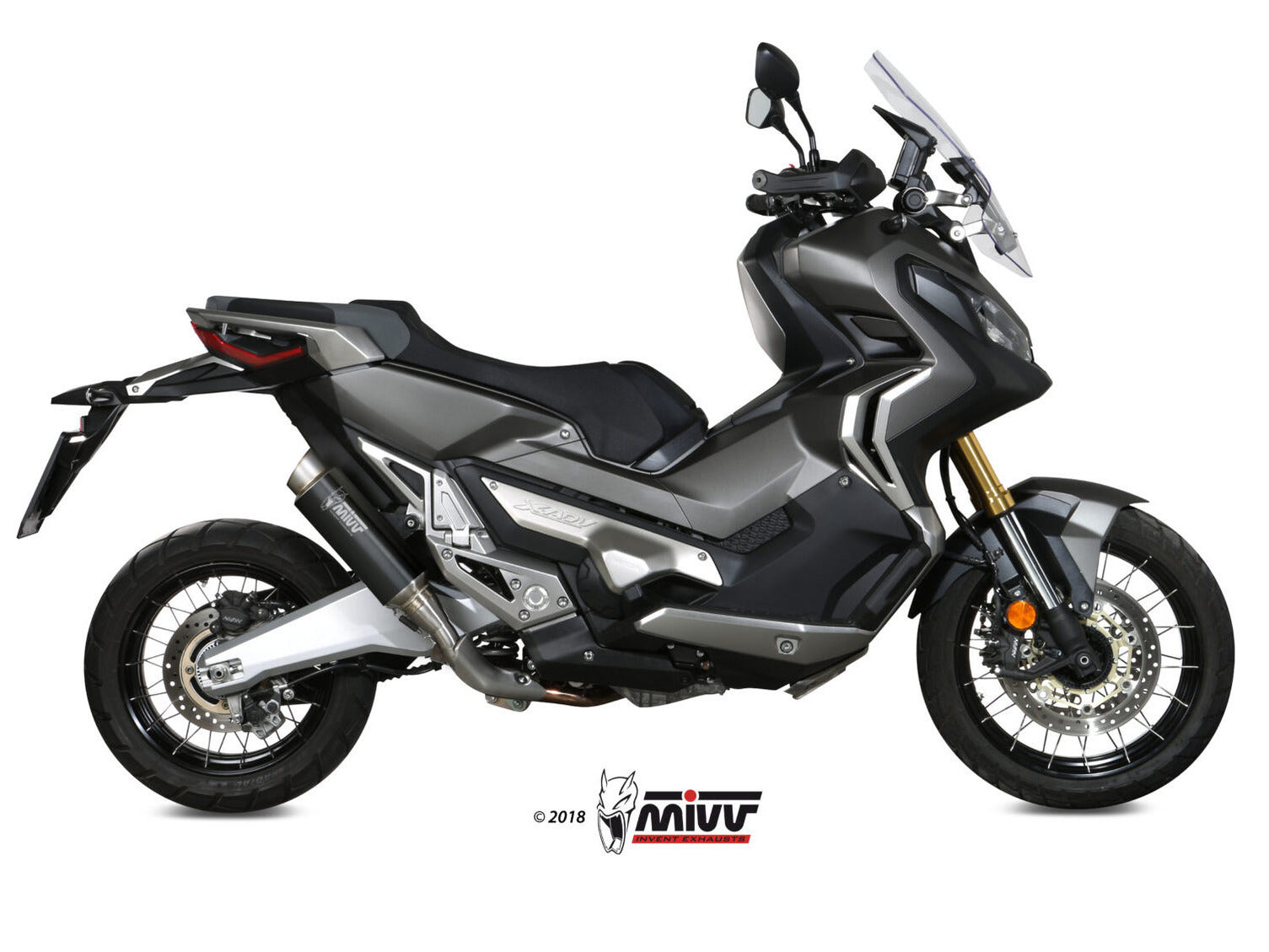 MIVV H.066 HONDA X-ADV 750 ( 2017+ ) Slip On Exhaust "GP PRO" (black; approved) – Accessories in the 2WheelsHero Motorcycle Aftermarket Accessories and Parts Online Shop