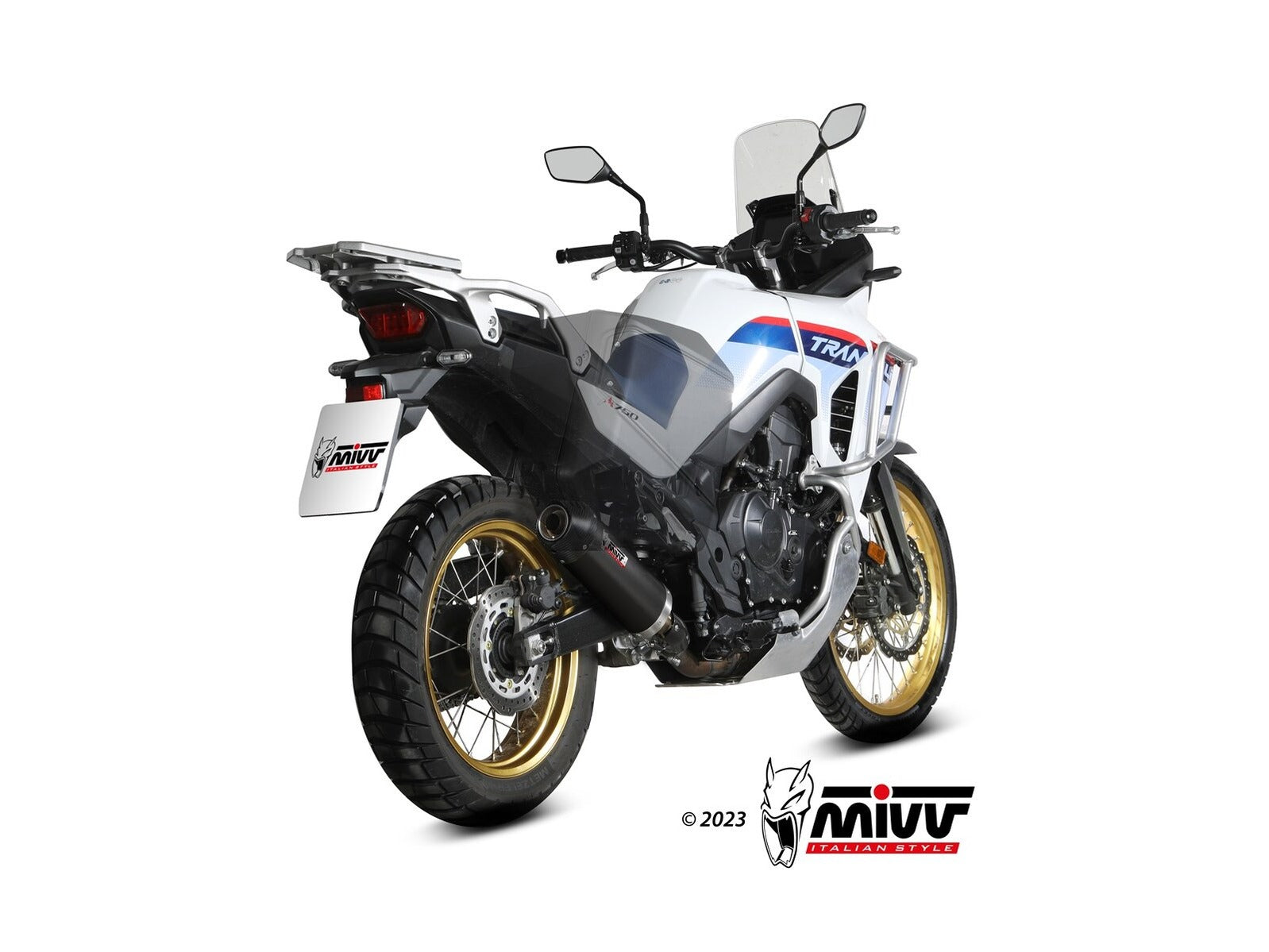MIVV H.086 HONDA XL 750 Transalp ( 2023+ ) Slip On Exhaust "Oval" (black + carbon cap; approved) – Accessories in the 2WheelsHero Motorcycle Aftermarket Accessories and Parts Online Shop