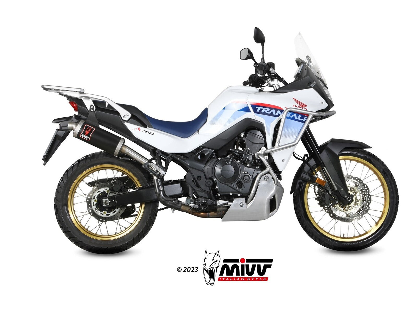 MIVV H.087 HONDA XL 750 Transalp ( 2023+ ) Slip On High Exhaust "Dakar" (black; approved) – Accessories in the 2WheelsHero Motorcycle Aftermarket Accessories and Parts Online Shop