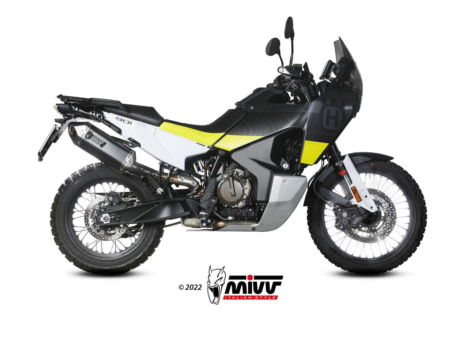 MIVV HU.002 HUSQVARNA NORDEN 901 ( 2022+ ) Slip on Exhaust "Speed Edge" (black; approved) – Accessories in the 2WheelsHero Motorcycle Aftermarket Accessories and Parts Online Shop