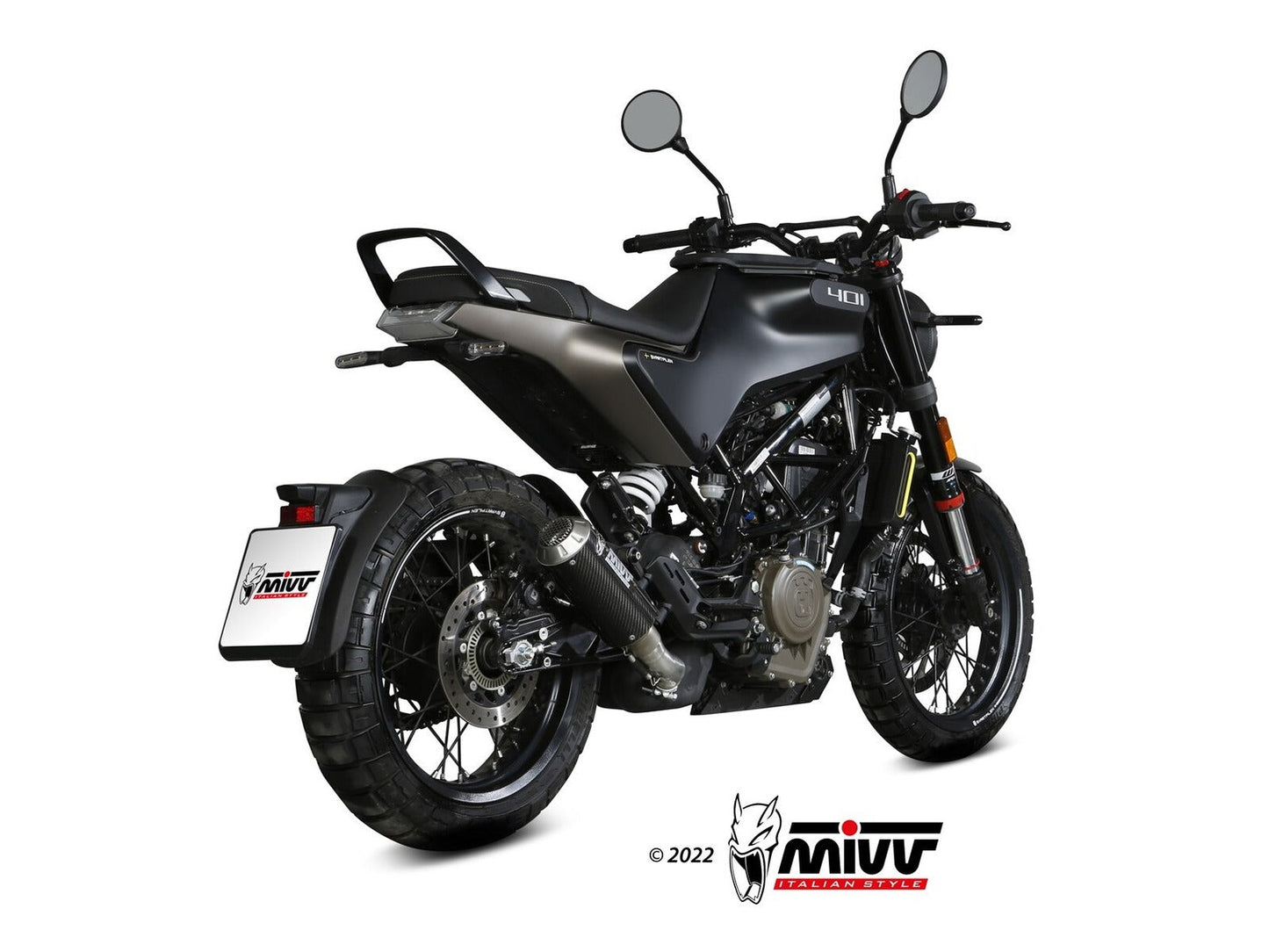 MIVV HU.004 HUSQVARNA SVARTPILEN / VITPILEN 401 ( 2021 / 23 ) Slip on Exhaust "MK3" (carbon; not approved) – Accessories in the 2WheelsHero Motorcycle Aftermarket Accessories and Parts Online Shop