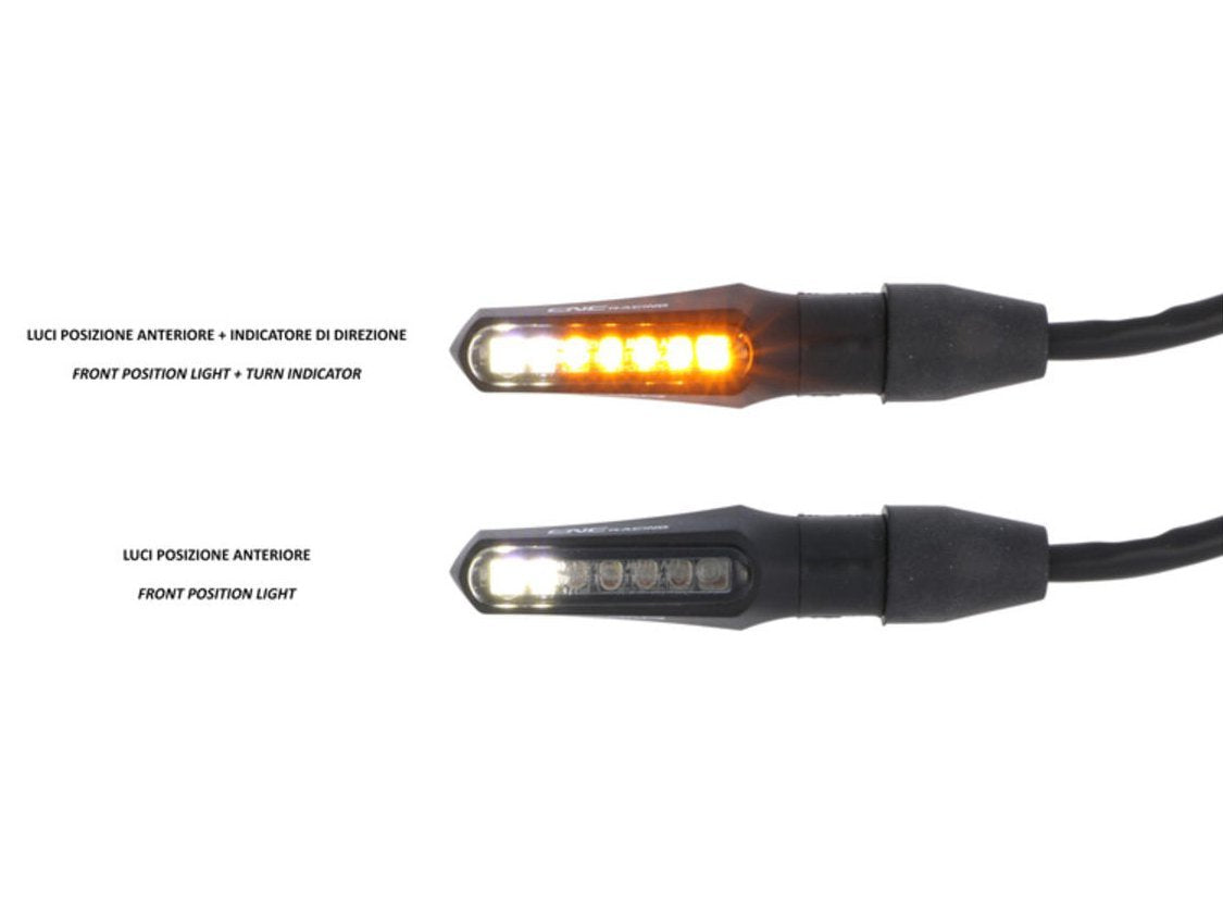 ID018 - CNC RACING Universal LED Turn Indicators + Front Position Lights "Task" (approved) – Accessories in the Motodeal Motorcycle Aftermarket Accessories and Parts Online Shop