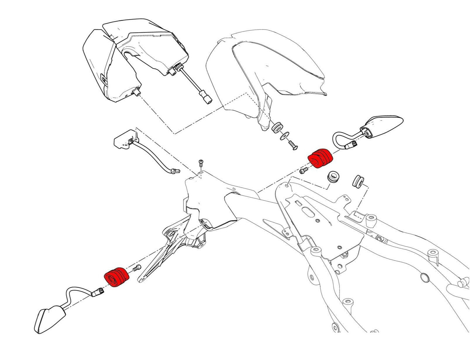IDA51 - CNC RACING Ducati License Plate Holder Mounting Adapters – Accessories in the Motodeal Motorcycle Aftermarket Accessories and Parts Online Shop