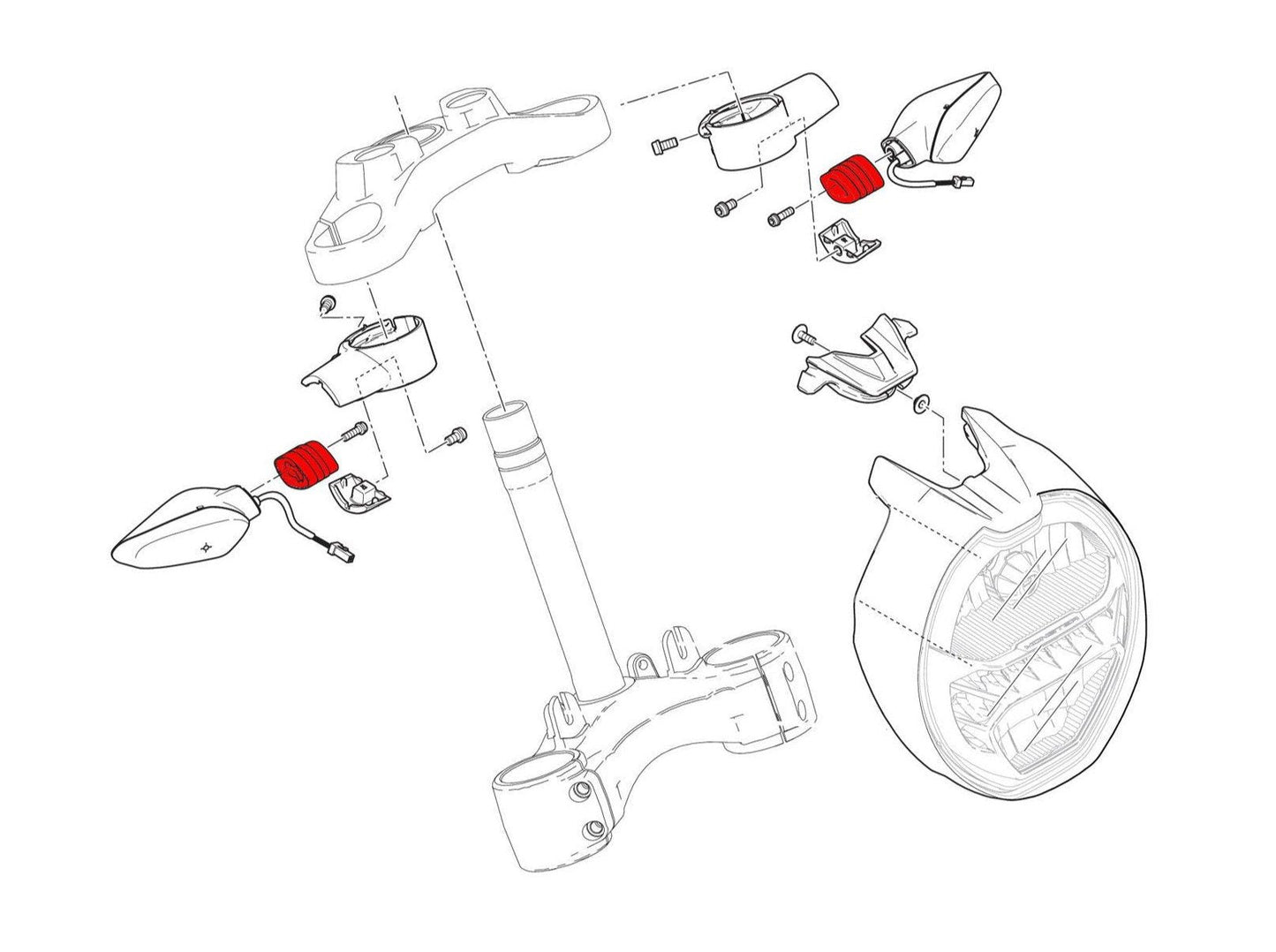 IDA51 - CNC RACING Ducati Front Turn Indicator Mounting Adapters – Accessories in the Motodeal Motorcycle Aftermarket Accessories and Parts Online Shop