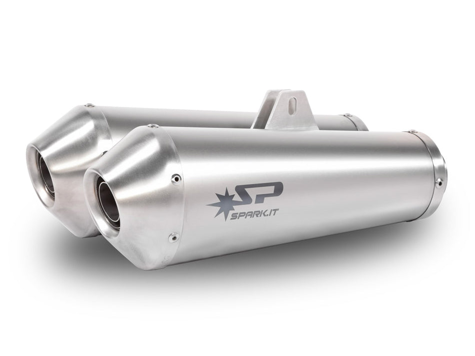 SPARK GDU0827S Ducati Monster 1100 / 796 / 696 Titanium Exhaust Silencers "Megaphone" (for Spark pipes)