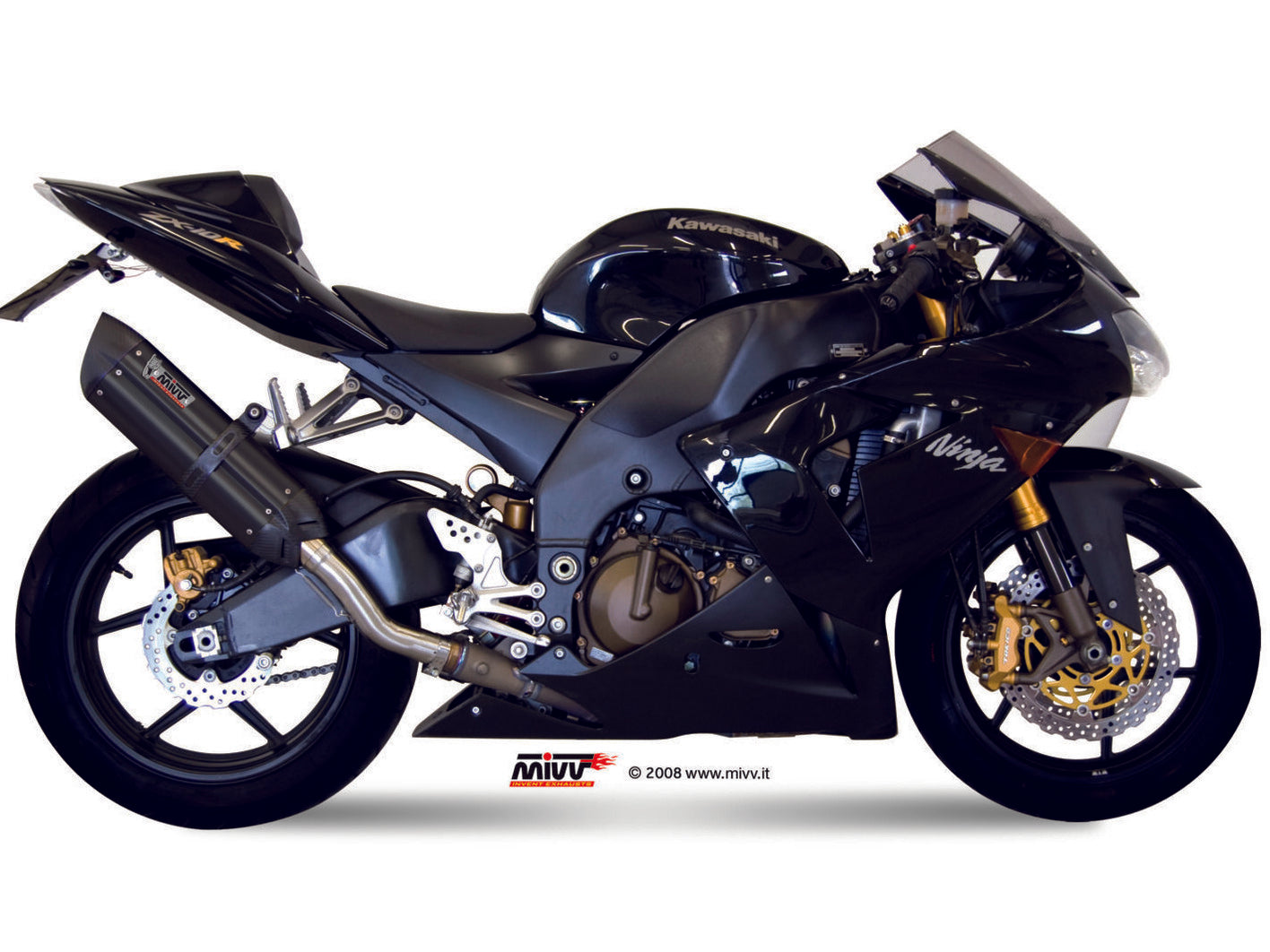 MIVV K.012 KAWASAKI ZX-10 R / RR / SE ( 2004 - 05 ) Slip On Exhaust "Suono" (black; approved) – Accessories in the 2WheelsHero Motorcycle Aftermarket Accessories and Parts Online Shop