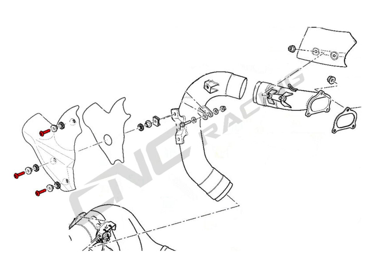 KV323 - CNC RACING Ducati Streetfighter Exhaust Pipe Heat Shield Screws – Accessories in the Motodeal Motorcycle Aftermarket Accessories and Parts Online Shop
