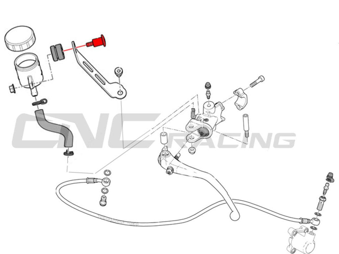 KV328 - CNC RACING Ducati / MV Agusta Front Fluid Tank Screw – Accessories in the Motodeal Motorcycle Aftermarket Accessories and Parts Online Shop