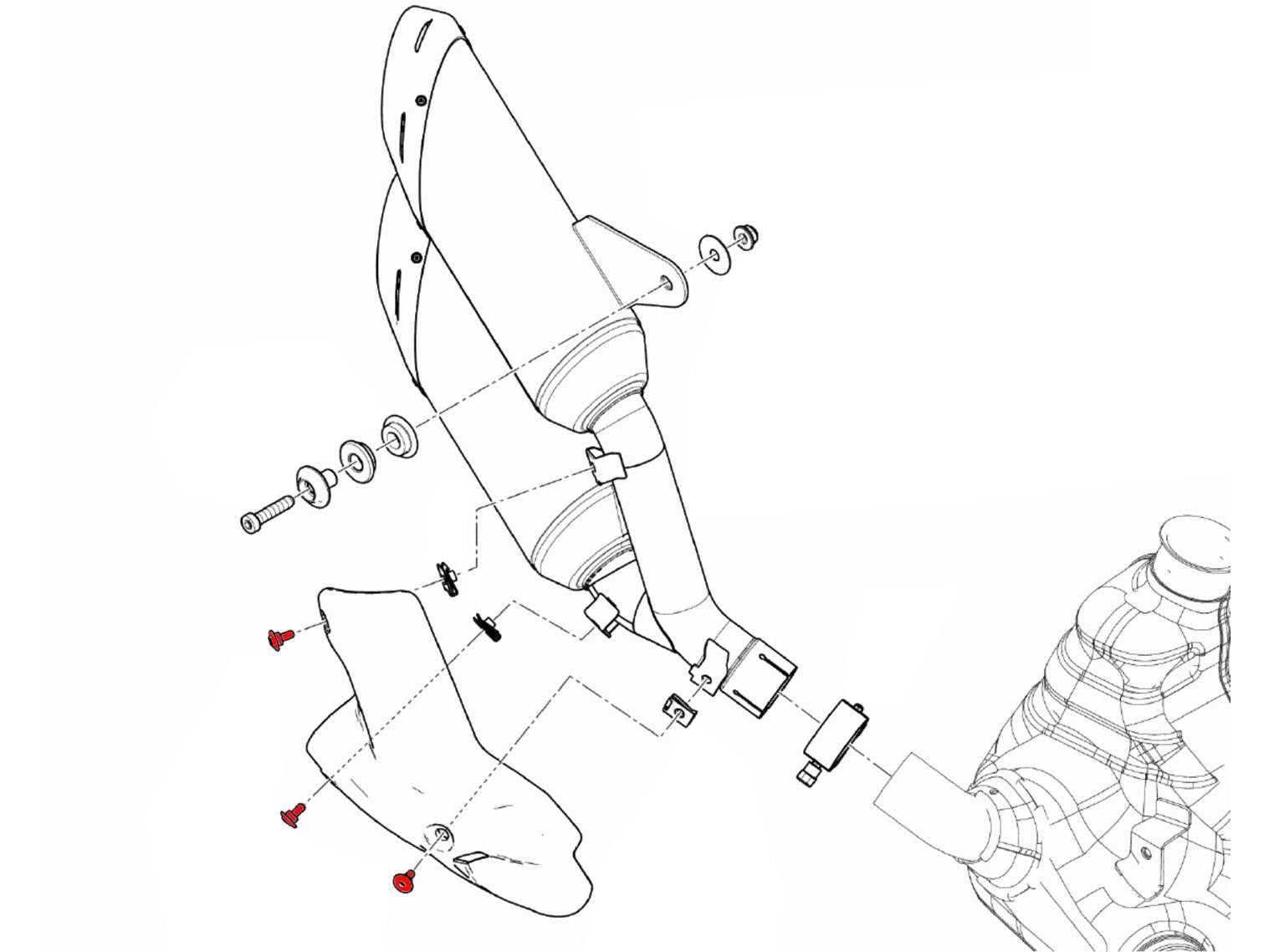 CNC RACING KV329 Ducati Monster 950 / 937 (2021+) Exhaust Silencer Heat Guard Screws – Accessories in the Motodeal Motorcycle Aftermarket Accessories and Parts Online Shop