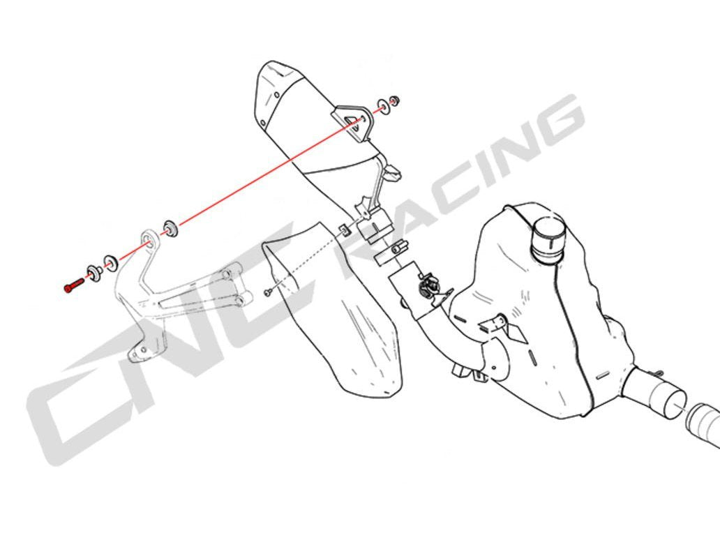 KV364X - CNC RACING Ducati Titanium Silencer Bracket Bolt – Accessories in the Motodeal Motorcycle Aftermarket Accessories and Parts Online Shop