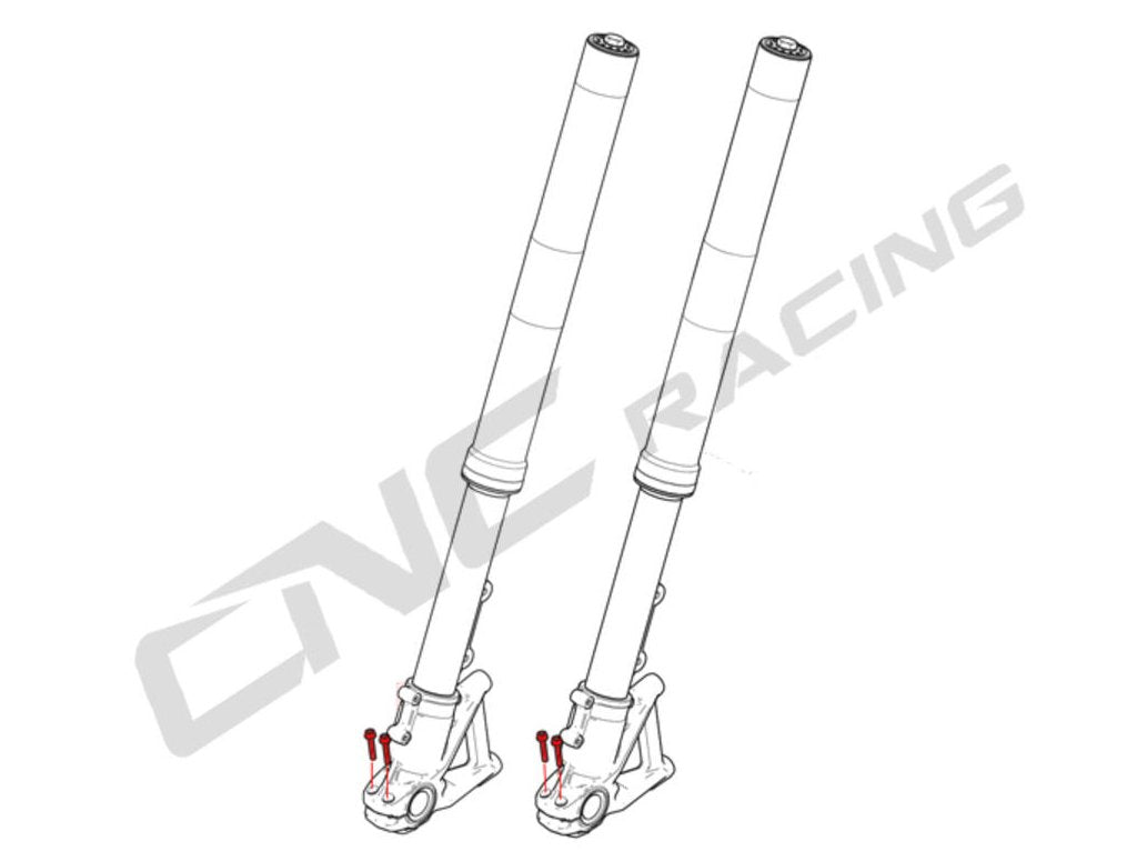 KV371X - CNC RACING Ducati Titanium Front Axle Clamp Bolts (M6x25) – Accessories in the Motodeal Motorcycle Aftermarket Accessories and Parts Online Shop