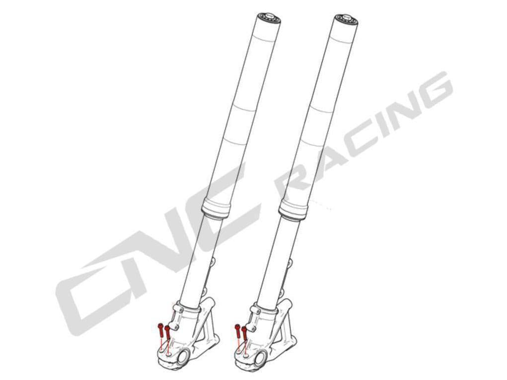KV395X - CNC RACING Ducati Titanium Front Axle Clamp Bolts (M8x30) – Accessories in the Motodeal Motorcycle Aftermarket Accessories and Parts Online Shop