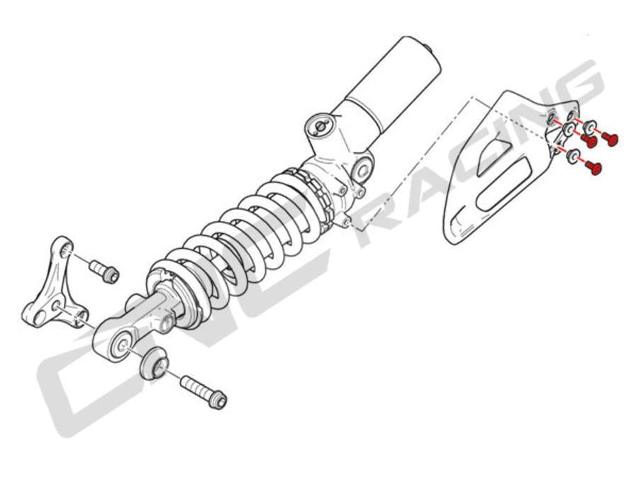 KV397 - CNC RACING Ducati Panigale / Streetfighter V2 Shock Absorber Cover Screws Kit – Accessories in the Motodeal Motorcycle Aftermarket Accessories and Parts Online Shop
