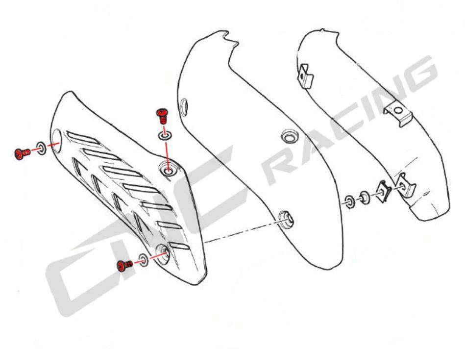 KV420 - CNC RACING Ducati Monster 1200/821 OEM Exhaust Pipe Heat Guard Screws – Accessories in the Motodeal Motorcycle Aftermarket Accessories and Parts Online Shop