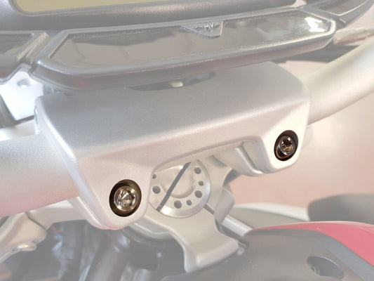 KV439X - CNC RACING MV Agusta Brutale / Dragster Titanium Handlebar Clamp Bolts (M8x25) – Accessories in the Motodeal Motorcycle Aftermarket Accessories and Parts Online Shop