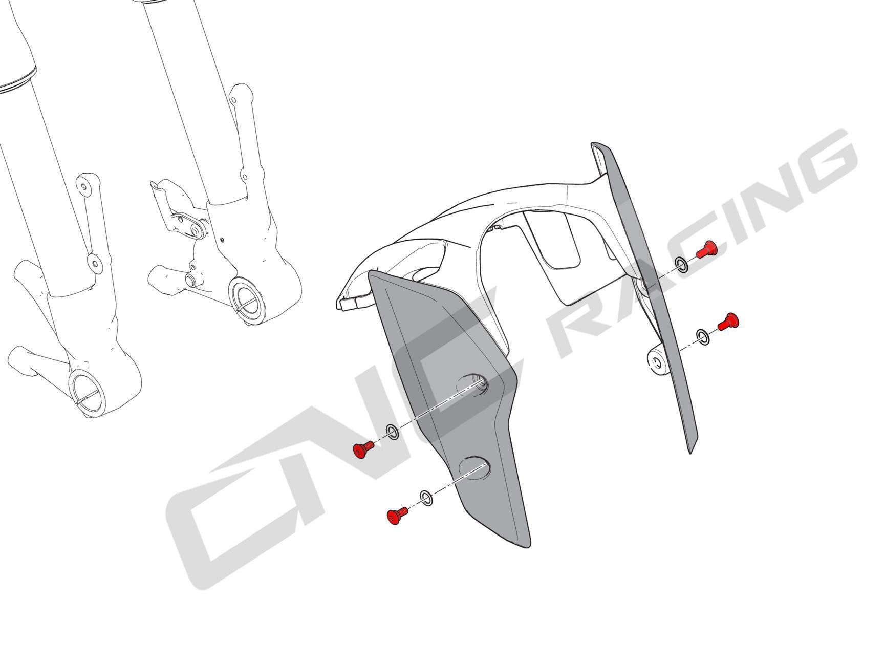 KV446 - CNC RACING Ducati Hypermotard / Multistrada Front Mudguard Screws – Accessories in the Motodeal Motorcycle Aftermarket Accessories and Parts Online Shop