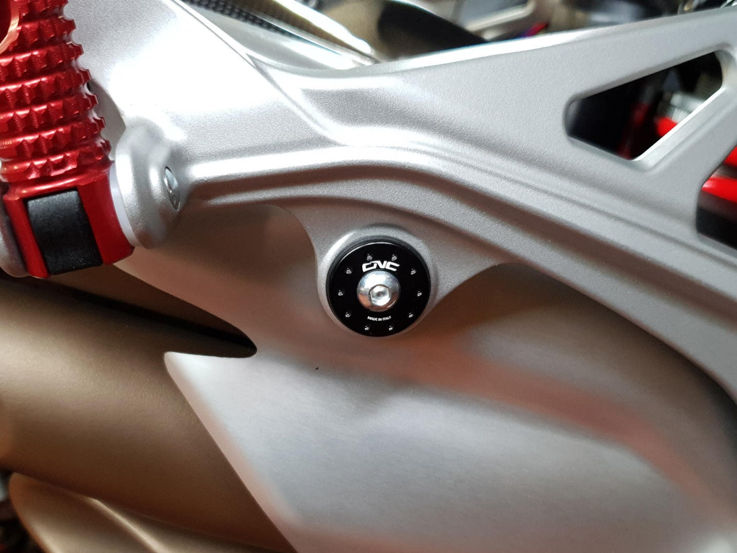 KV453 - CNC RACING MV Agusta Exhaust Silencer Bracket Collar Screw – Accessories in the Motodeal Motorcycle Aftermarket Accessories and Parts Online Shop