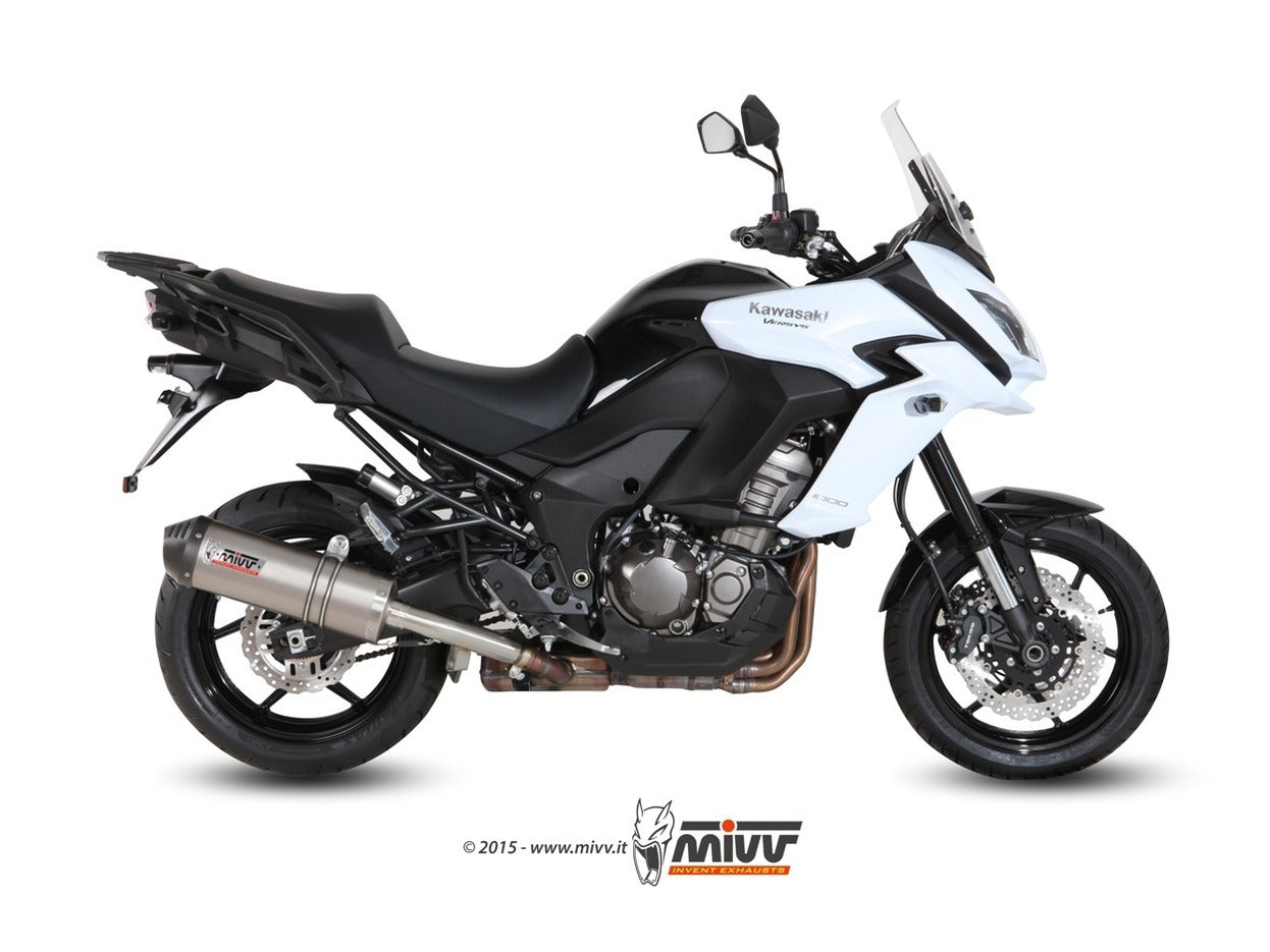 MIVV K.040 KAWASAKI VERSYS 1000 ( 2015 / 18 ) Slip-on Exhaust "Oval" (titanium + carbon cap; approved) – Accessories in the 2WheelsHero Motorcycle Aftermarket Accessories and Parts Online Shop