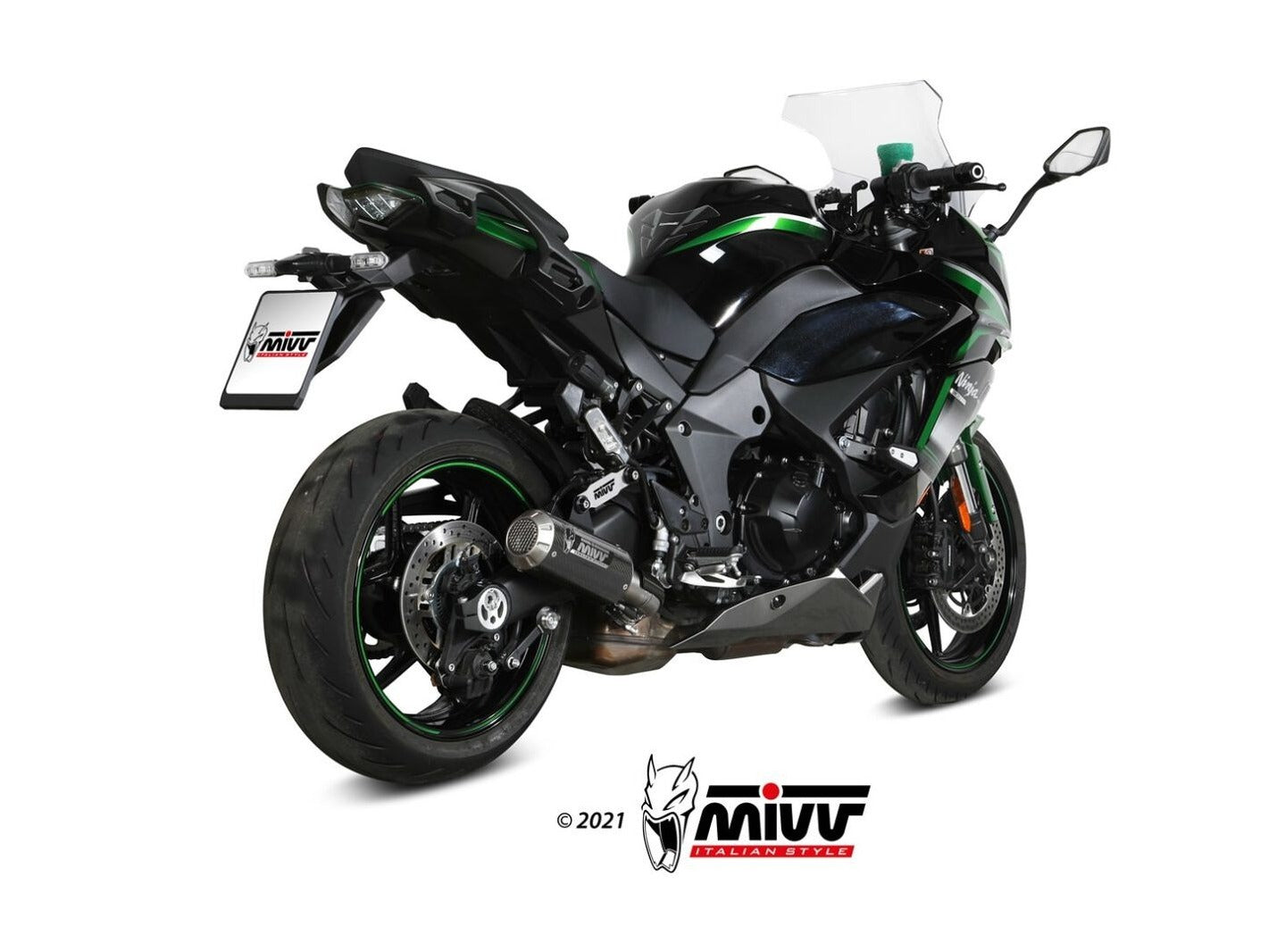 MIVV K.054 KAWASAKI NINJA 1000 SX / TOURER ( 2021+ ) Slip On Exhaust "MK3" (carbon; not approved) – Accessories in the 2WheelsHero Motorcycle Aftermarket Accessories and Parts Online Shop