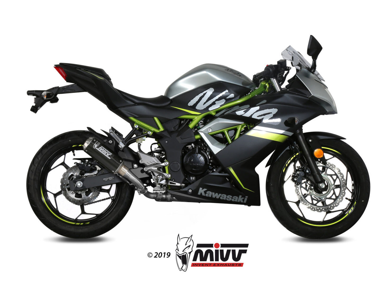 MIVV K.048 KAWASAKI NINJA 125 ( 2019+ ) Slip On Exhaust "MK3" (carbon; not approved) – Accessories in the 2WheelsHero Motorcycle Aftermarket Accessories and Parts Online Shop