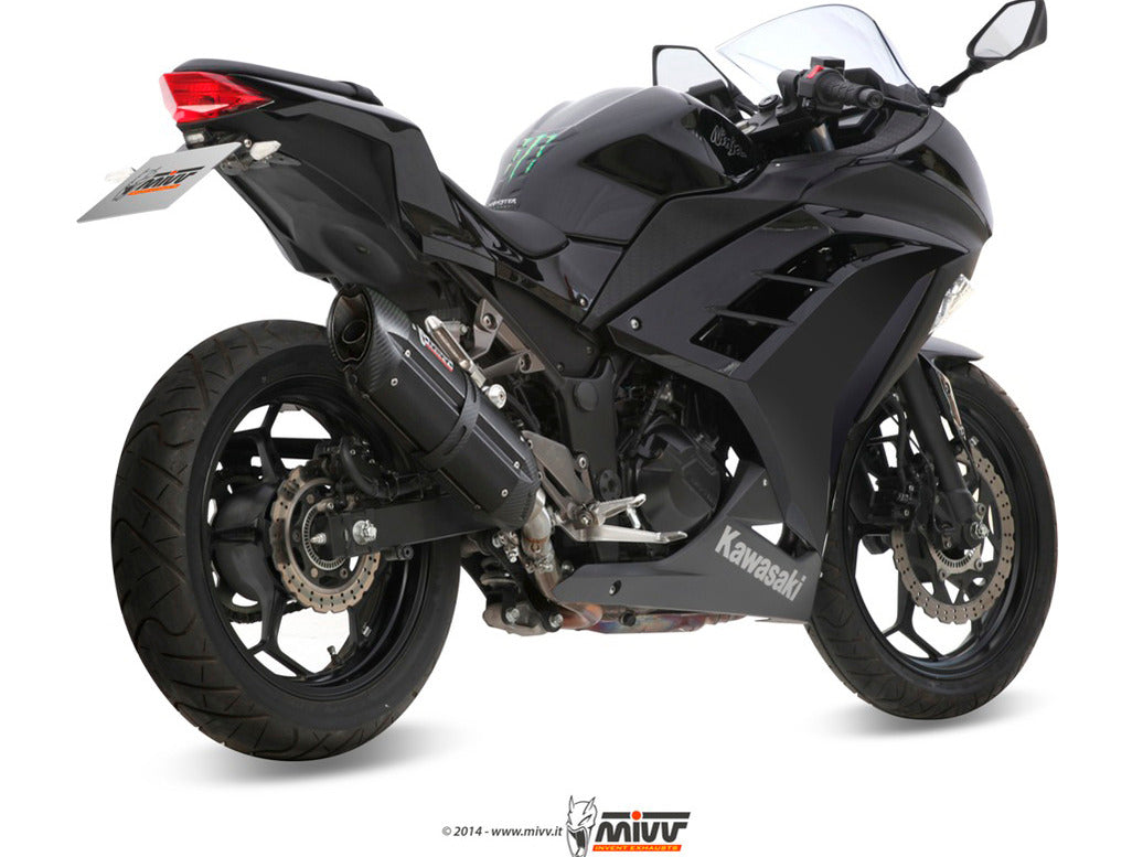 MIVV K.038 KAWASAKI NINJA 300 / Z 300 ( 2013 / 16 ) Slip On Exhaust "Suono" (black; approved) – Accessories in the 2WheelsHero Motorcycle Aftermarket Accessories and Parts Online Shop
