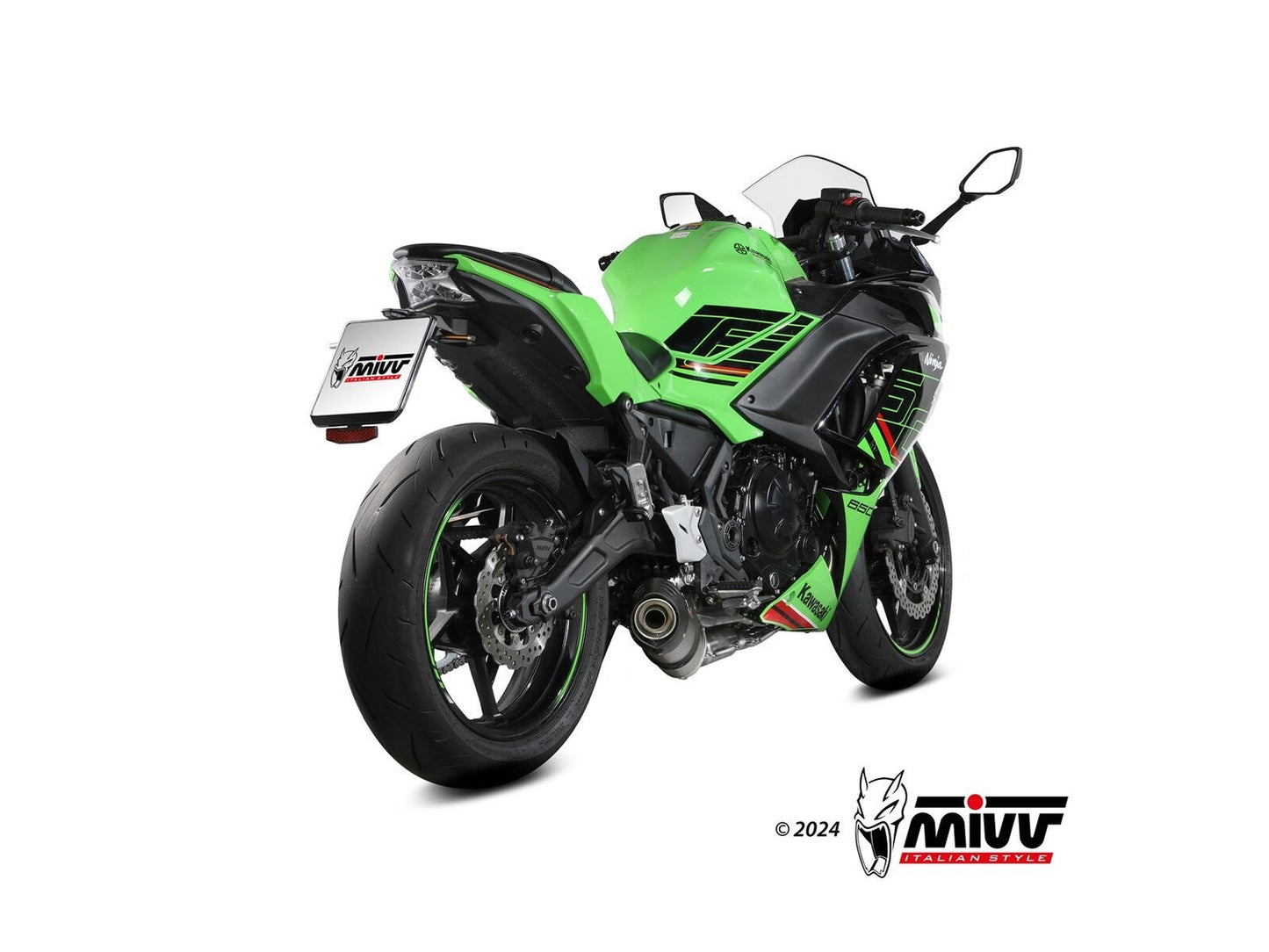 MIVV K.057 KAWASAKI NINJA 650 / Z 650 ( 2024+ ) Full System Exhaust "Oval" (titanium + carbon cap; approved) – Accessories in the 2WheelsHero Motorcycle Aftermarket Accessories and Parts Online Shop