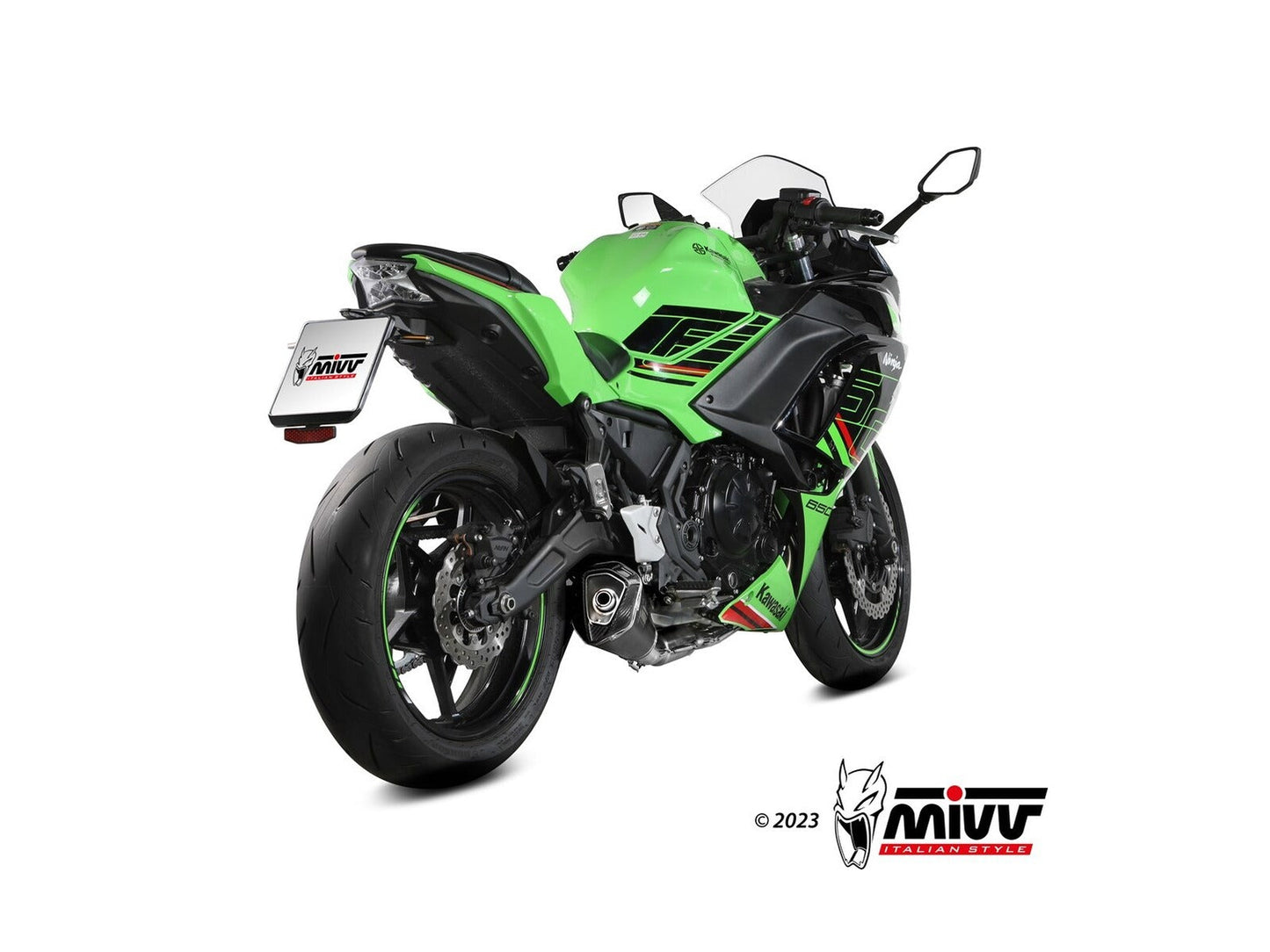 MIVV K.057 KAWASAKI NINJA 650 / Z 650 ( 2024+ ) Full System Exhaust "Delta Race" (black; approved) – Accessories in the 2WheelsHero Motorcycle Aftermarket Accessories and Parts Online Shop