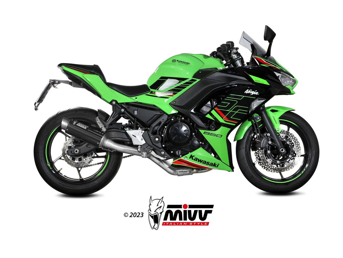 MIVV K.058 KAWASAKI NINJA 650 ( 2024+ ) Full System High Exhaust "GP Pro" (carbon; approved) – Accessories in the 2WheelsHero Motorcycle Aftermarket Accessories and Parts Online Shop