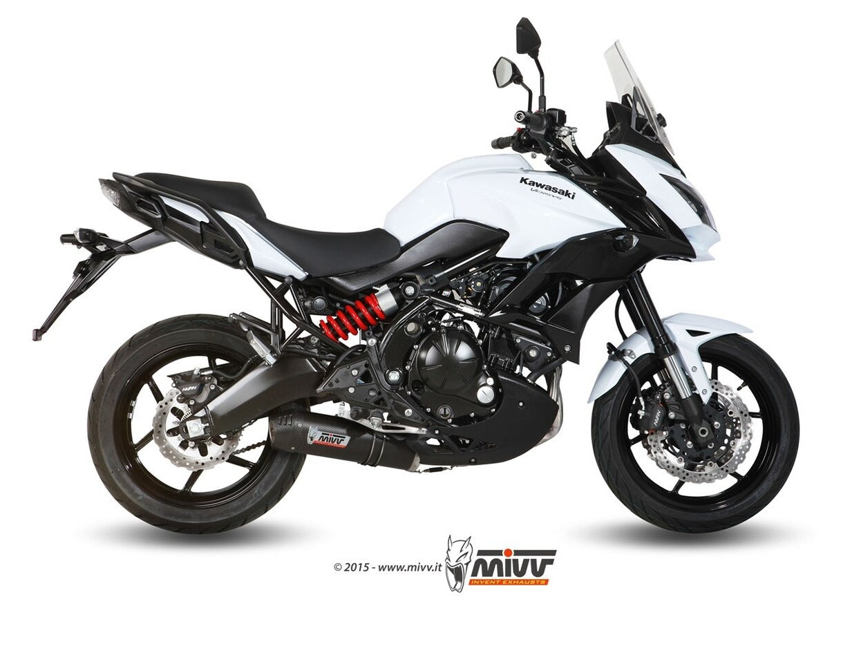 MIVV K.041 KAWASAKI VERSYS 650 ( 2015 / 20 ) Full System Exhaust "Oval" (carbon + cap; approved) – Accessories in the 2WheelsHero Motorcycle Aftermarket Accessories and Parts Online Shop