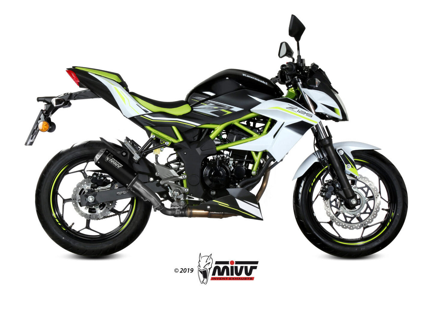 MIVV K.048 KAWASAKI Z 125 ( 2019+ ) Slip-on Exhaust "MK3" (black; not approved) – Accessories in the 2WheelsHero Motorcycle Aftermarket Accessories and Parts Online Shop