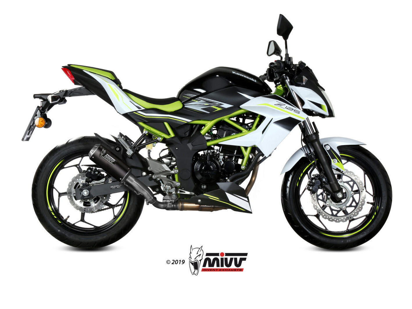 MIVV K.048 KAWASAKI Z 125 ( 2019+ ) Slip-on Exhaust "MK3" (carbon; not approved) – Accessories in the 2WheelsHero Motorcycle Aftermarket Accessories and Parts Online Shop