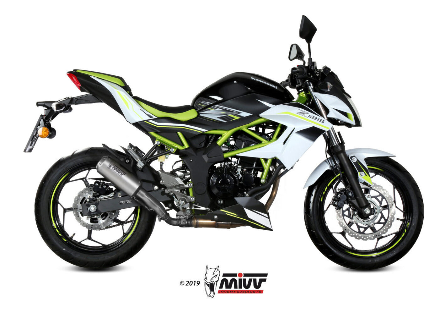 MIVV K.048 KAWASAKI Z 125 ( 2019+ ) Slip-on Exhaust "MK3" (stainless steel; not approved) – Accessories in the 2WheelsHero Motorcycle Aftermarket Accessories and Parts Online Shop
