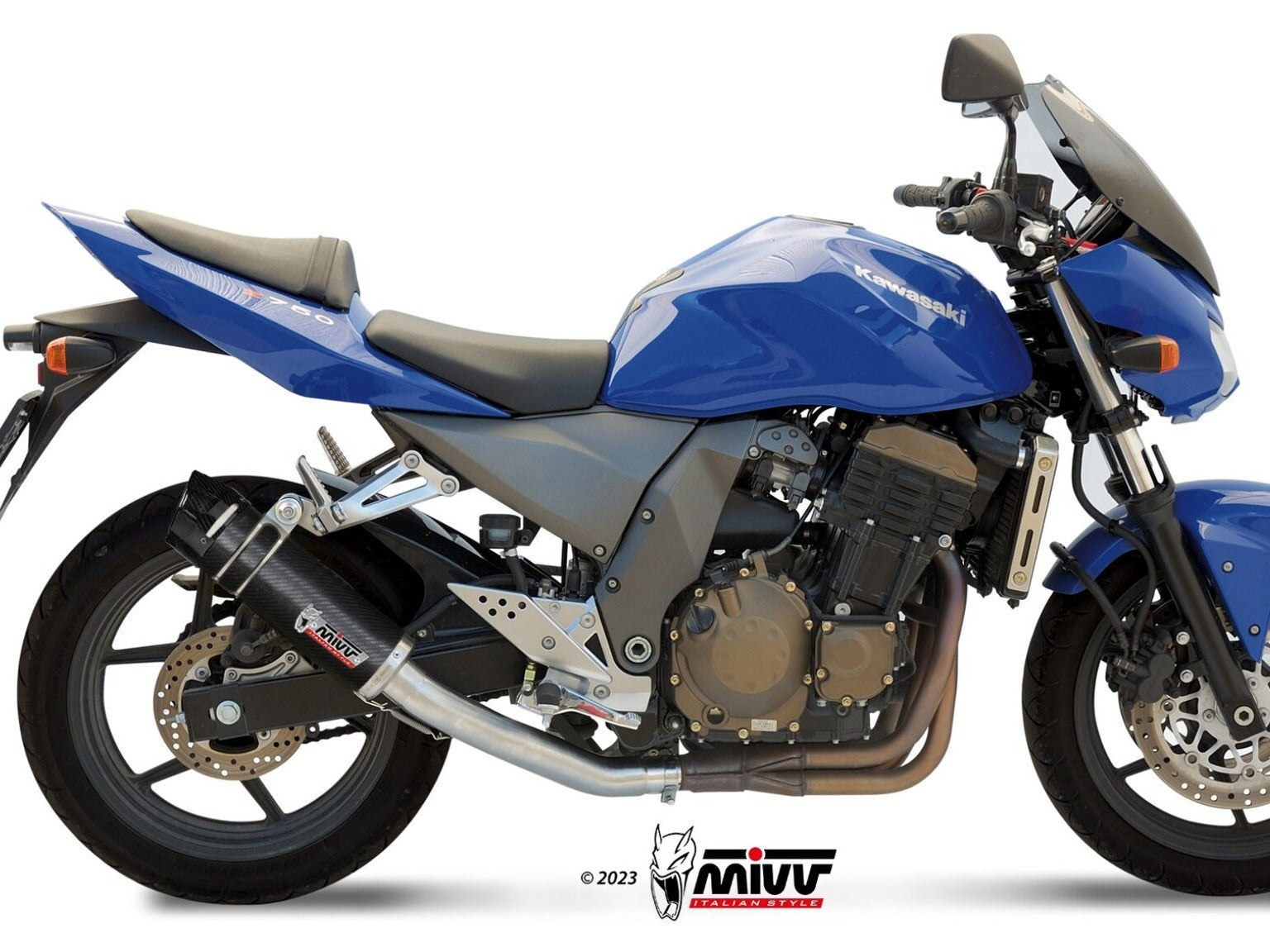 MIVV K.011 KAWASAKI Z 750 ( 2004 / 06 ) Slip On Exhaust "GP" (carbon + cap; approved) – Accessories in the 2WheelsHero Motorcycle Aftermarket Accessories and Parts Online Shop