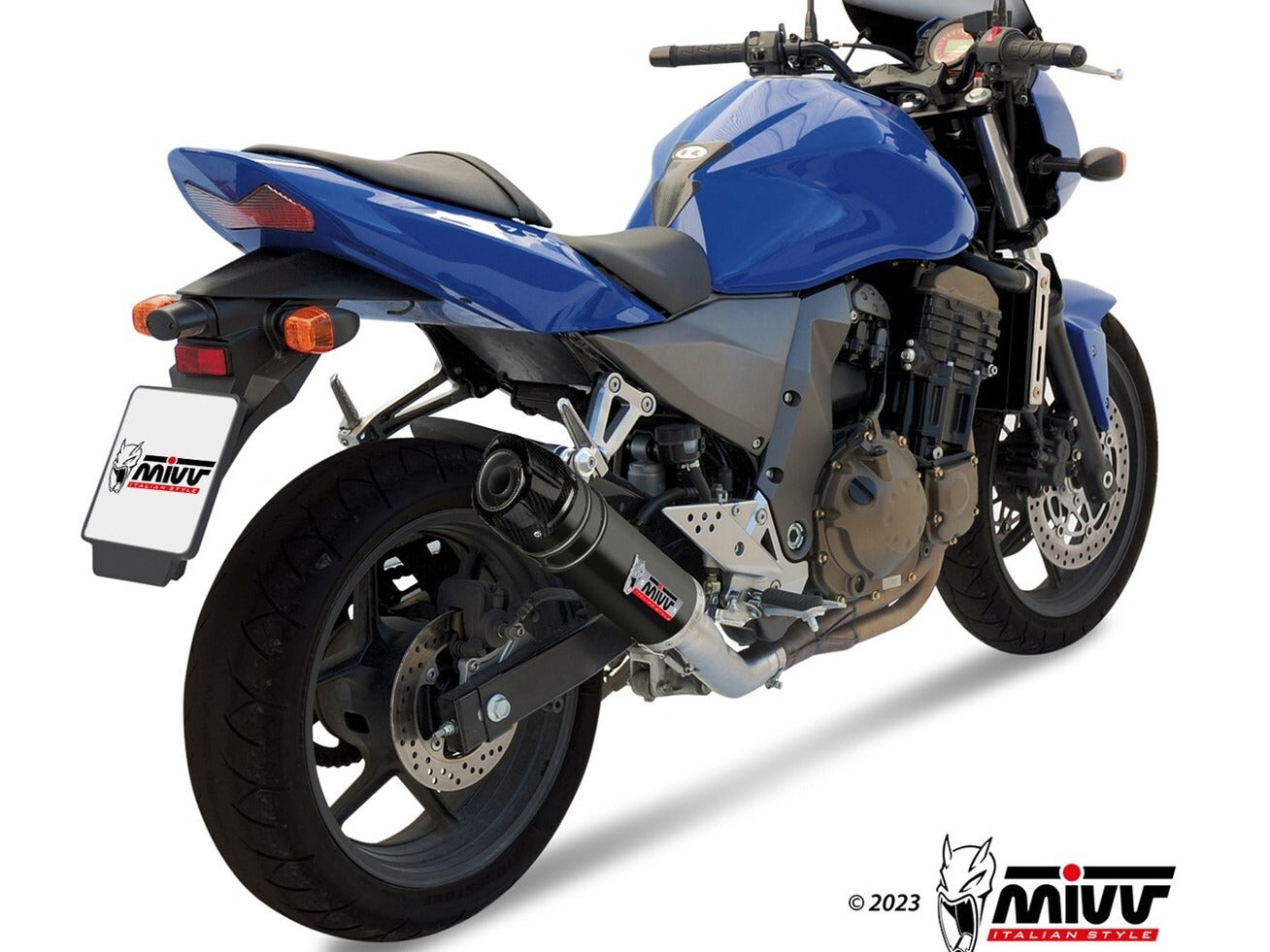 MIVV K.011 KAWASAKI Z 750 ( 2004 / 06 ) Slip On Exhaust "GP" (black + carbon cap ; approved) – Accessories in the 2WheelsHero Motorcycle Aftermarket Accessories and Parts Online Shop