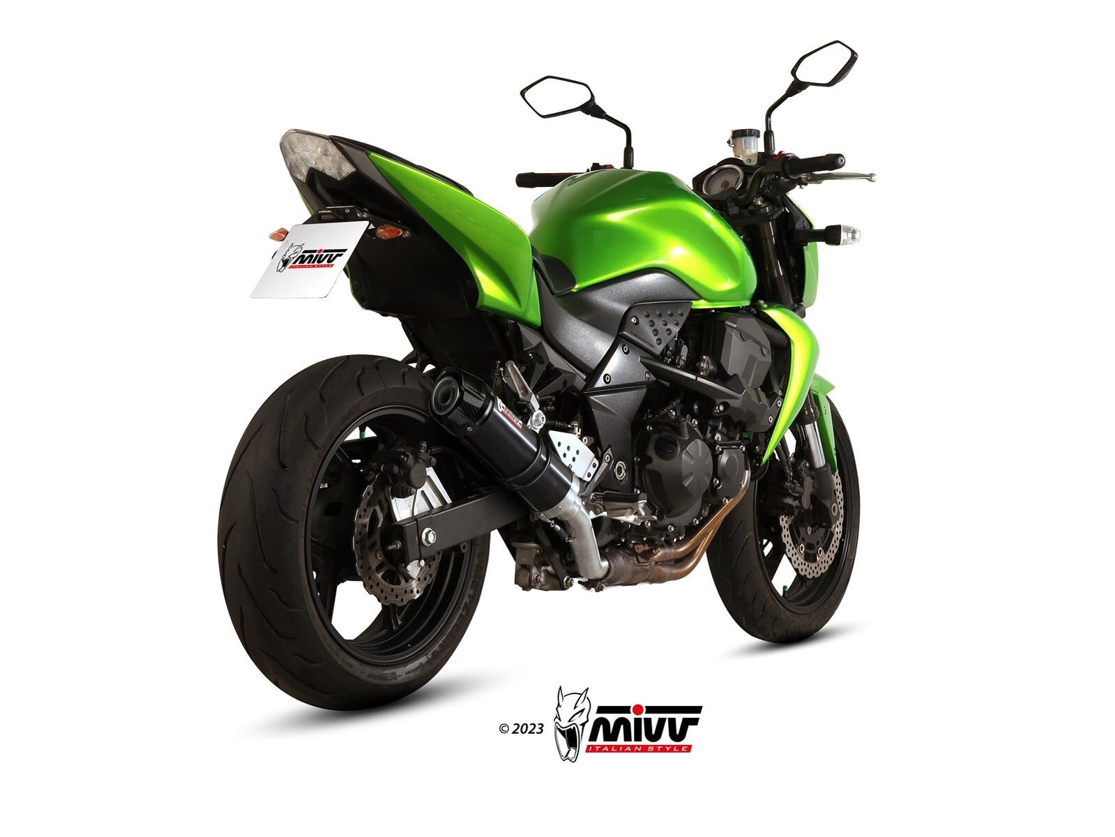 MIVV K.018 KAWASAKI Z 750 ( 2007 / 14 ) Slip On Exhaust "GP" (black + carbon cap; approved) – Accessories in the 2WheelsHero Motorcycle Aftermarket Accessories and Parts Online Shop