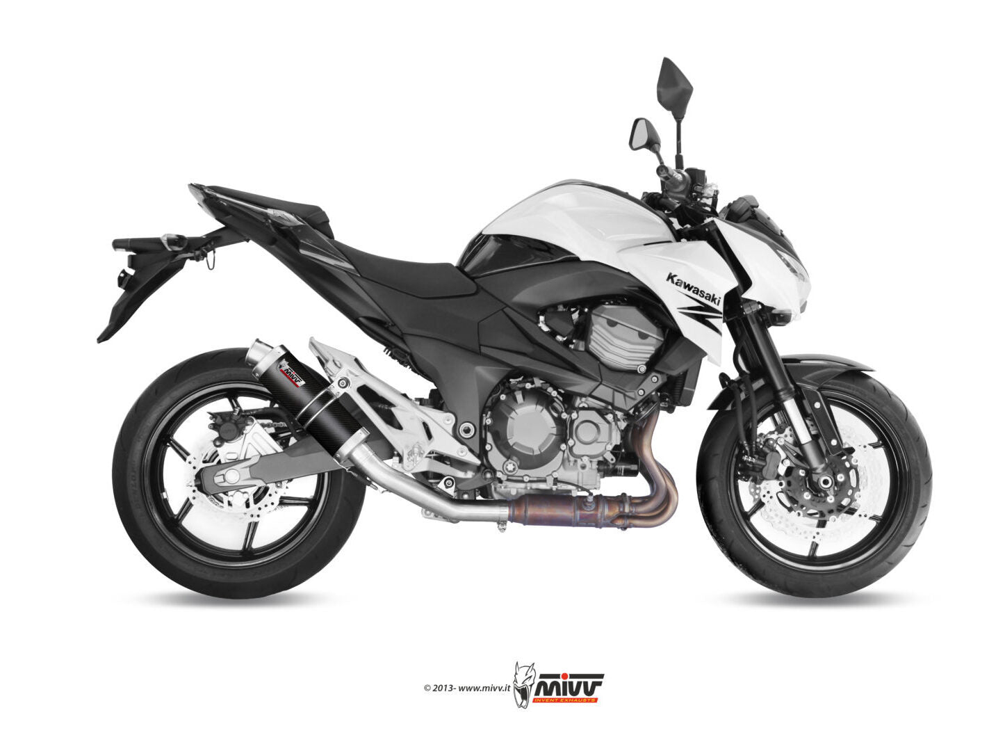 MIVV K.035 KAWASAKI Z 800 E ( 2013 / 16 ) Slip On Exhaust "GP" (carbon; approved) – Accessories in the 2WheelsHero Motorcycle Aftermarket Accessories and Parts Online Shop