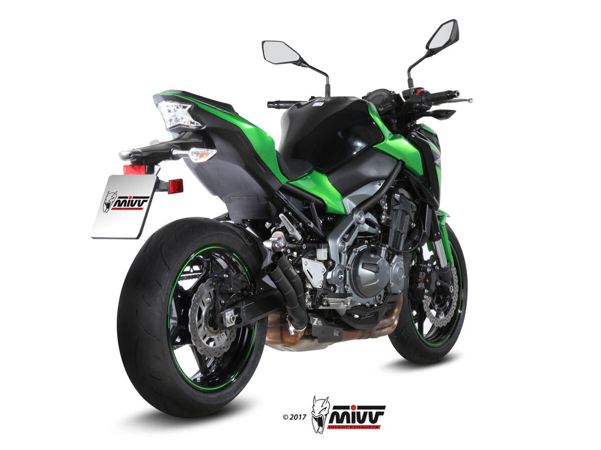 MIVV K.045 KAWASAKI Z900 / A2 (35 KW / 70 KW) ( 2017+ ) Slip-on Exhaust "Double Gun" (black; approved) – Accessories in the 2WheelsHero Motorcycle Aftermarket Accessories and Parts Online Shop