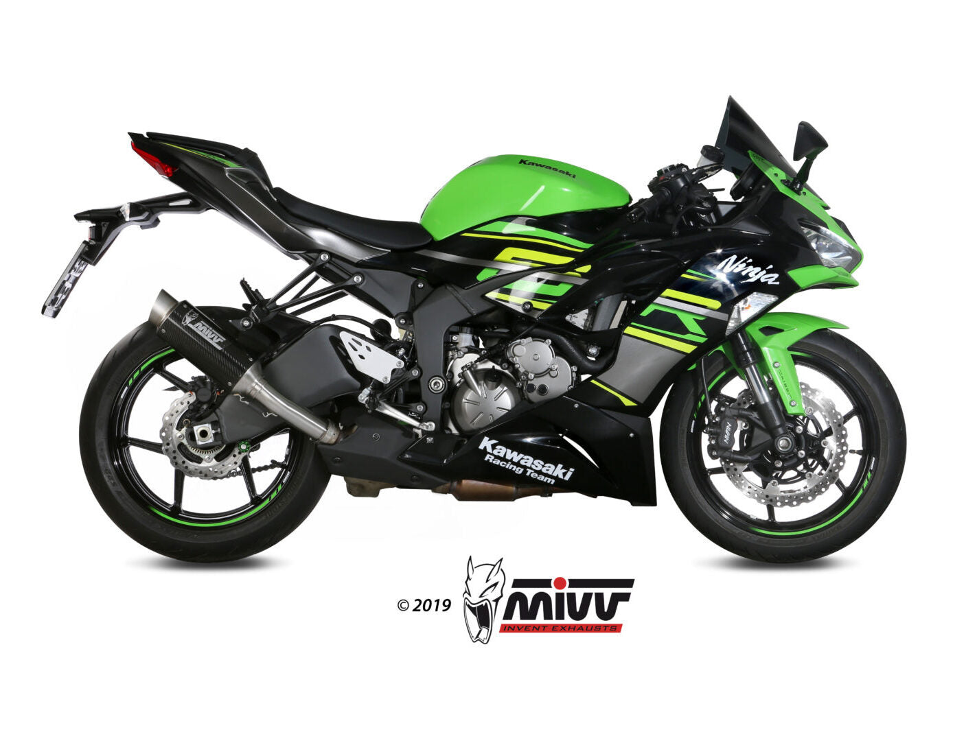MIVV K.050 KAWASAKI ZX-6 R 636 ( 2019 - 20 ) Slip-on Exhaust "GP Pro" (carbon; approved) – Accessories in the 2WheelsHero Motorcycle Aftermarket Accessories and Parts Online Shop