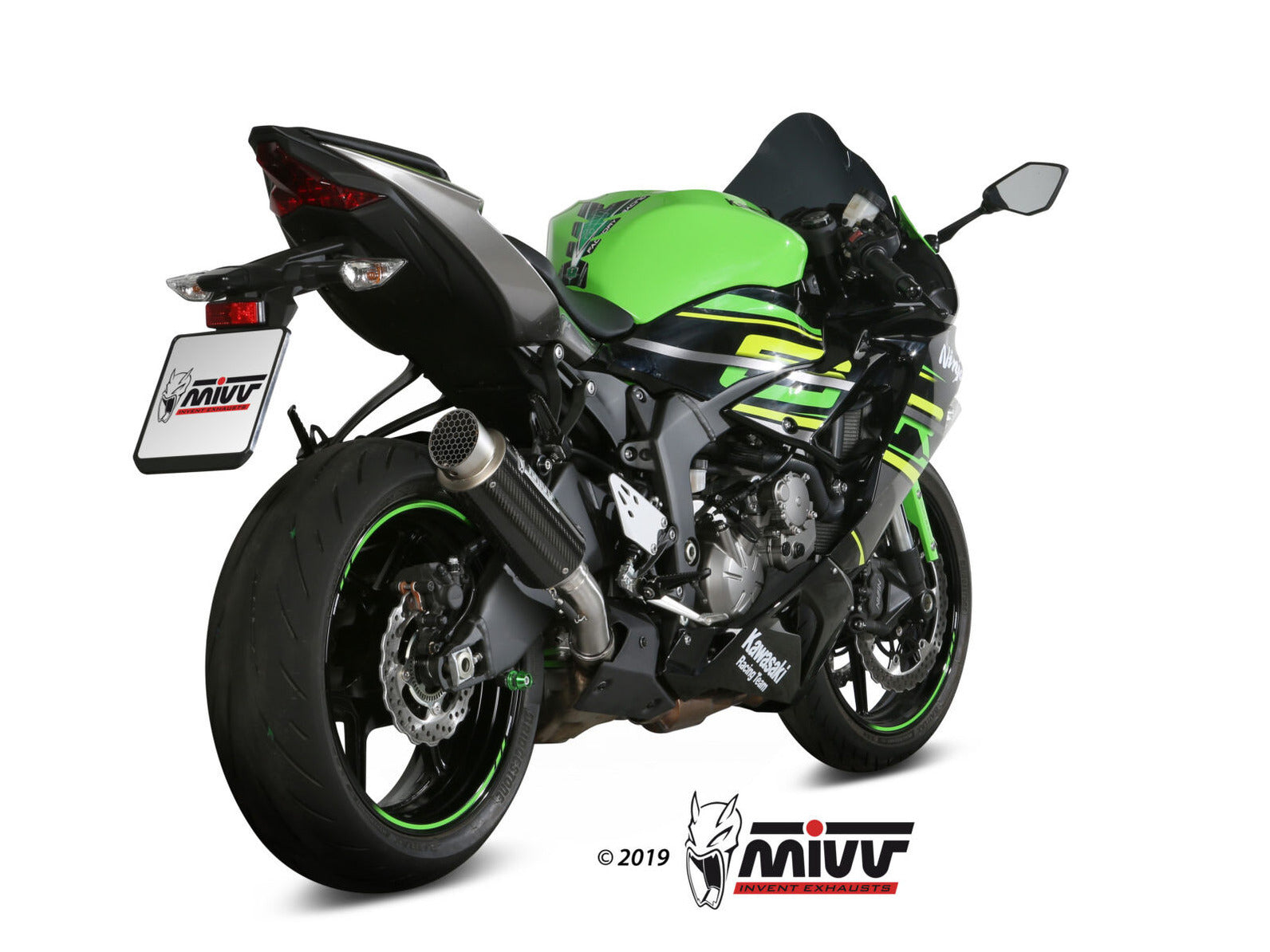 MIVV K.050 KAWASAKI ZX-6 R 636 ( 2019 - 20 ) Slip-on Exhaust "GP Pro" (carbon; approved) – Accessories in the 2WheelsHero Motorcycle Aftermarket Accessories and Parts Online Shop