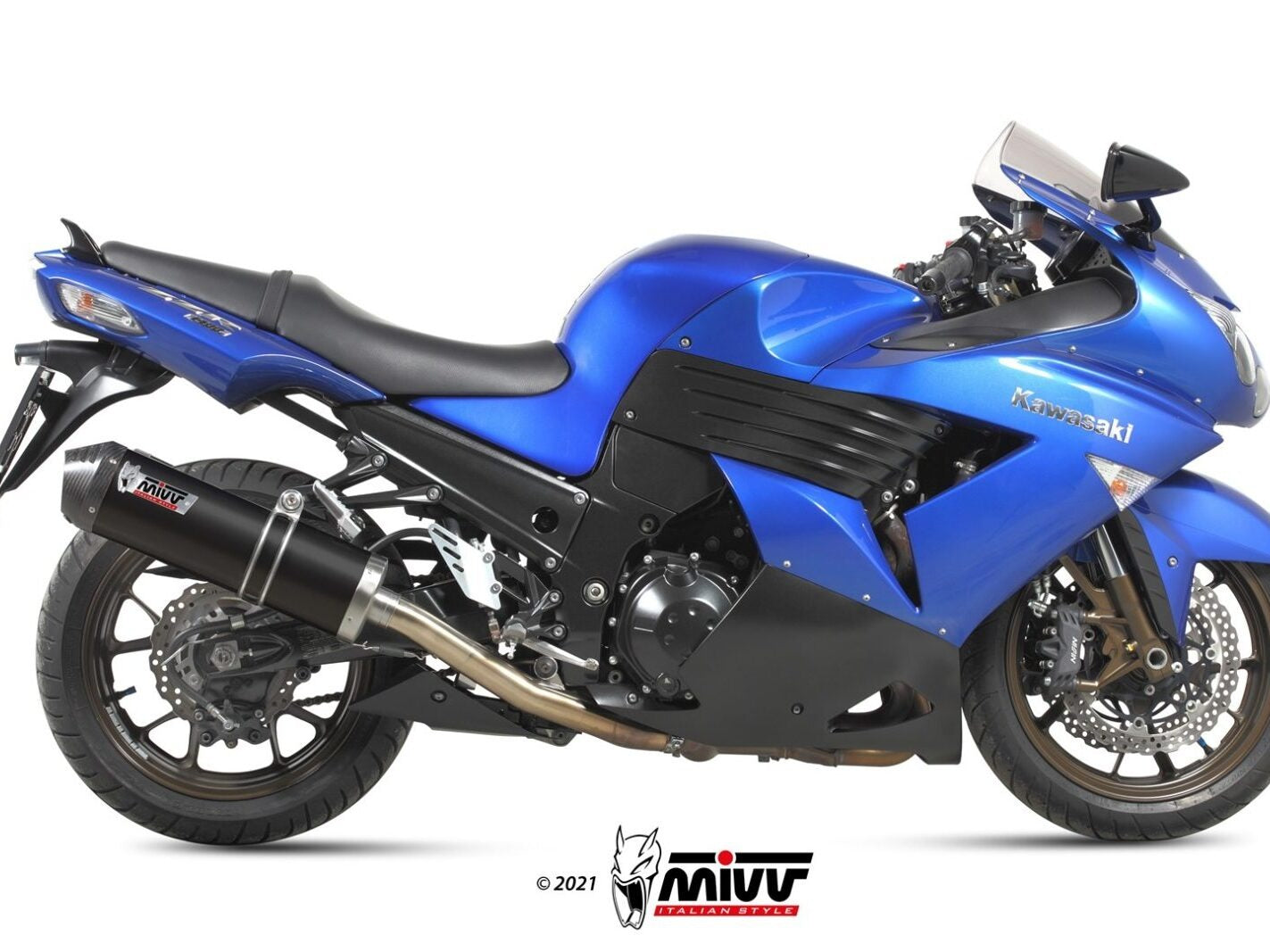 MIVV K.023 KAWASAKI ZZR 1400 ( 2006 - 07 ) Dual Slip On Exhaust "Oval" (black + carbon cap; approved) – Accessories in the 2WheelsHero Motorcycle Aftermarket Accessories and Parts Online Shop