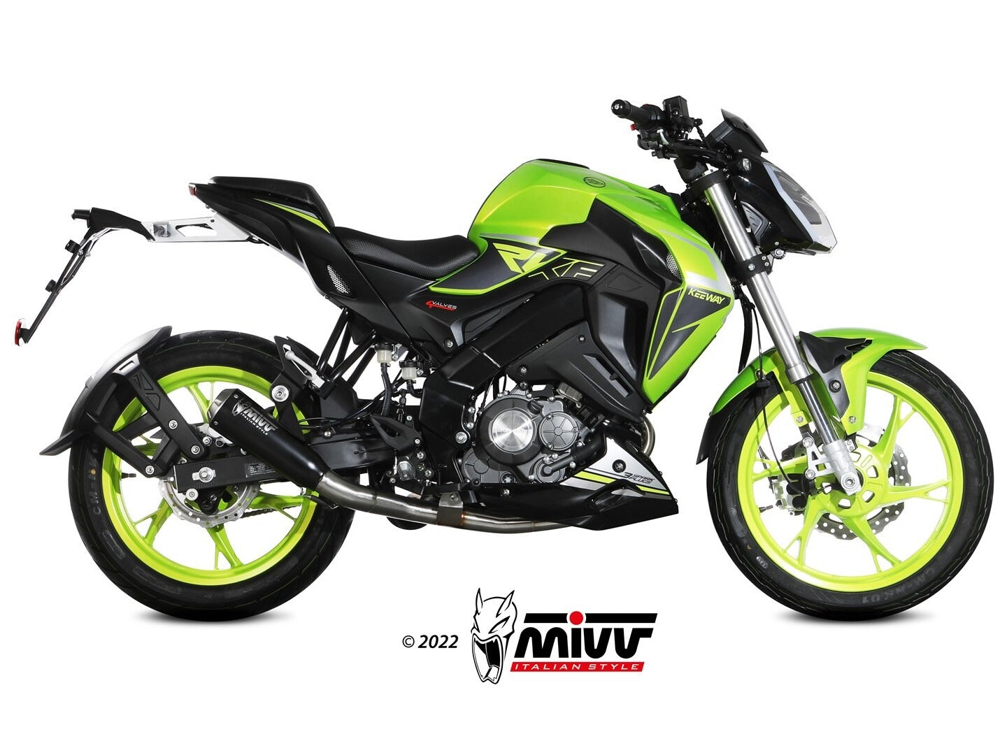 MIVV KW.001 KEEWAY RKF 125 ( 2021+ ) Full System Exhaust "X-M1" (black; not approved) – Accessories in the 2WheelsHero Motorcycle Aftermarket Accessories and Parts Online Shop