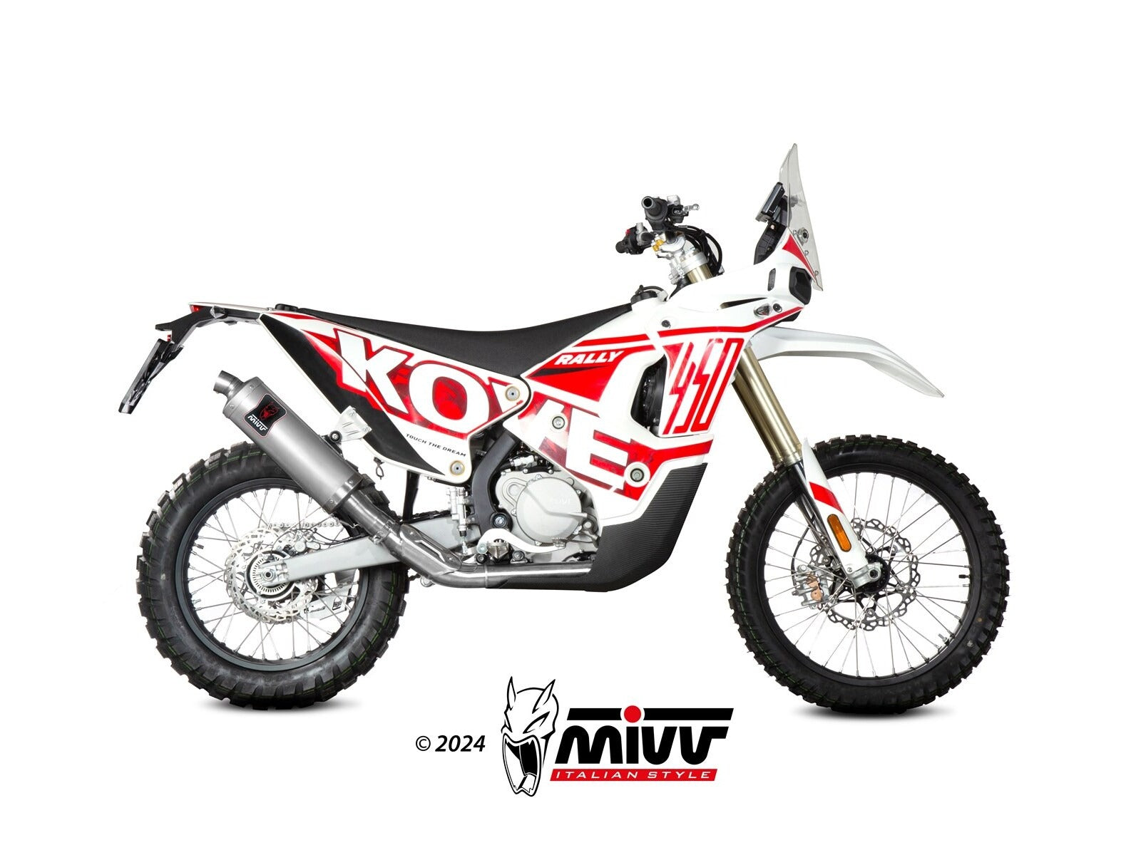 MIVV KO.001 KOVE 450 RALLY ( 2023+ ) Slip-on Exhaust "Dakar" (stainless steel; approved) – Accessories in the 2WheelsHero Motorcycle Aftermarket Accessories and Parts Online Shop