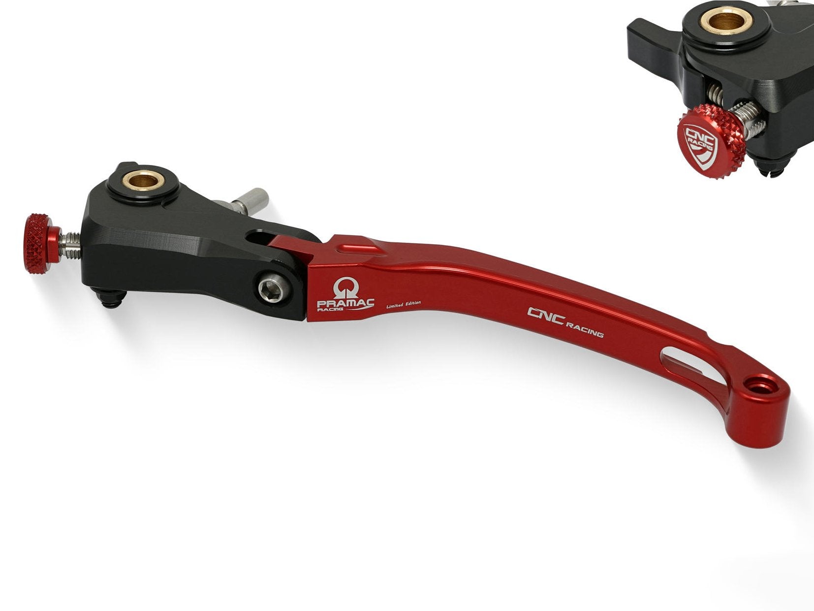LCR12PR - CNC RACING Ducati / Aprilia / MV Agusta Folding Clutch Lever (Pramac edition) – Accessories in the Motodeal Motorcycle Aftermarket Accessories and Parts Online Shop