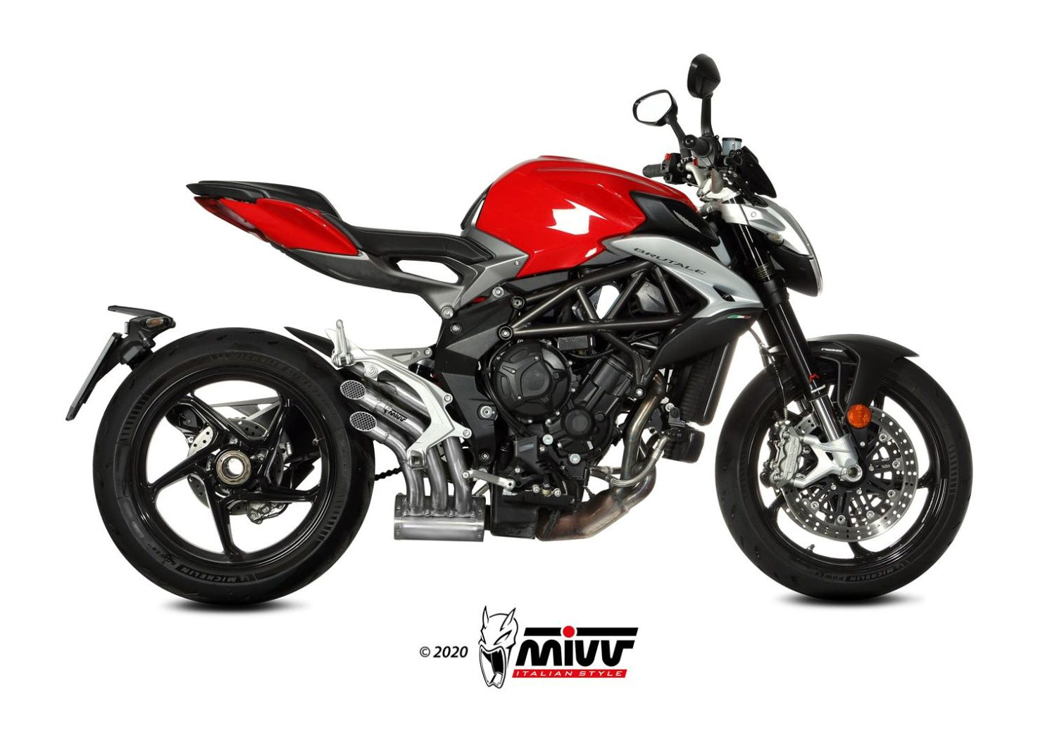 MIVV V.003 MV AGUSTA BRUTALE 800 / RR (2017+) Slip-on Exhaust "Speed Edge" (stainless steel; approved) – Accessories in the 2WheelsHero Motorcycle Aftermarket Accessories and Parts Online Shop