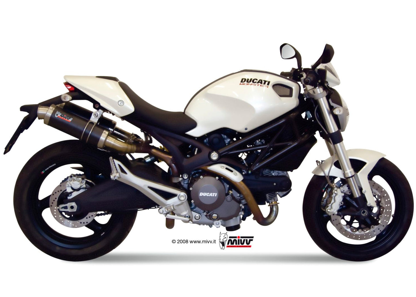 MIVV D.023 Ducati Monster 696 (08/14) Dual Slip-on Exhaust "GP" (carbon; approved) – Accessories in the 2WheelsHero Motorcycle Aftermarket Accessories and Parts Online Shop