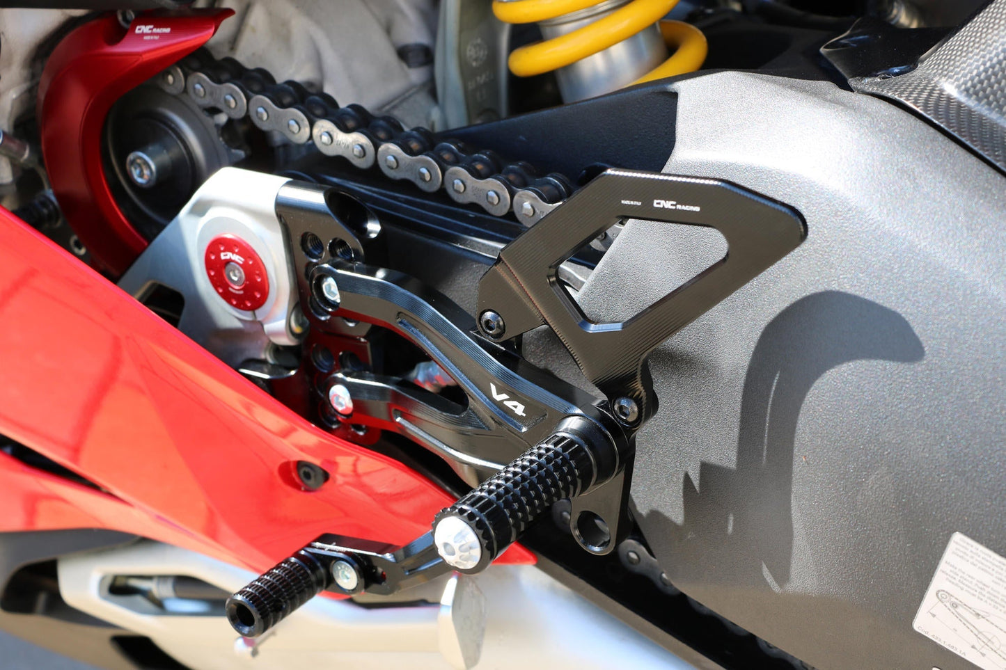 PE406 - CNC RACING Ducati Panigale V4 (2018+) Adjustable Rearset "RPS" – Accessories in the Motodeal Motorcycle Aftermarket Accessories and Parts Online Shop