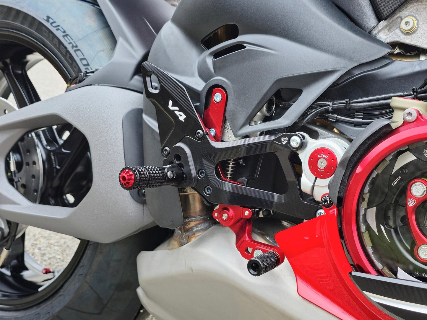 CNC RACING PE414 Ducati Panigale V4 / V4S (2025+) Adjustable Rearsets – Accessories in the Motodeal Motorcycle Aftermarket Accessories and Parts Online Shop