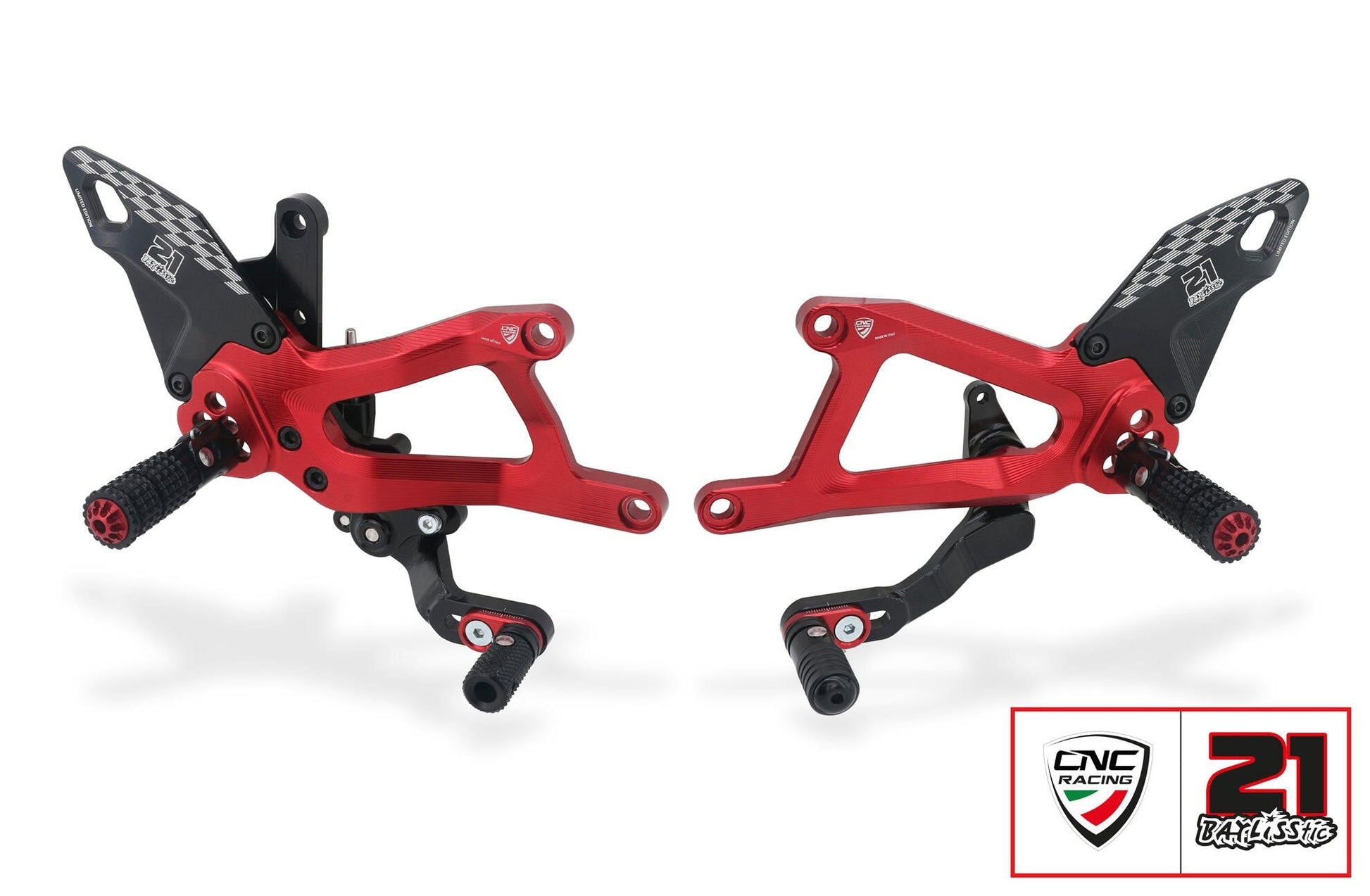 CNC RACING PE414TB Ducati Panigale V4 / V4S (2025+) Adjustable Rearsets (Troy Bayliss Limited Edition) – Accessories in the Motodeal Motorcycle Aftermarket Accessories and Parts Online Shop