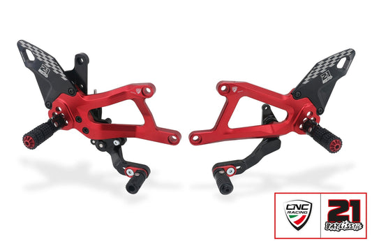 CNC RACING PE414TB Ducati Panigale V4 / V4S (2025+) Adjustable Rearsets (Troy Bayliss Limited Edition) – Accessories in the Motodeal Motorcycle Aftermarket Accessories and Parts Online Shop